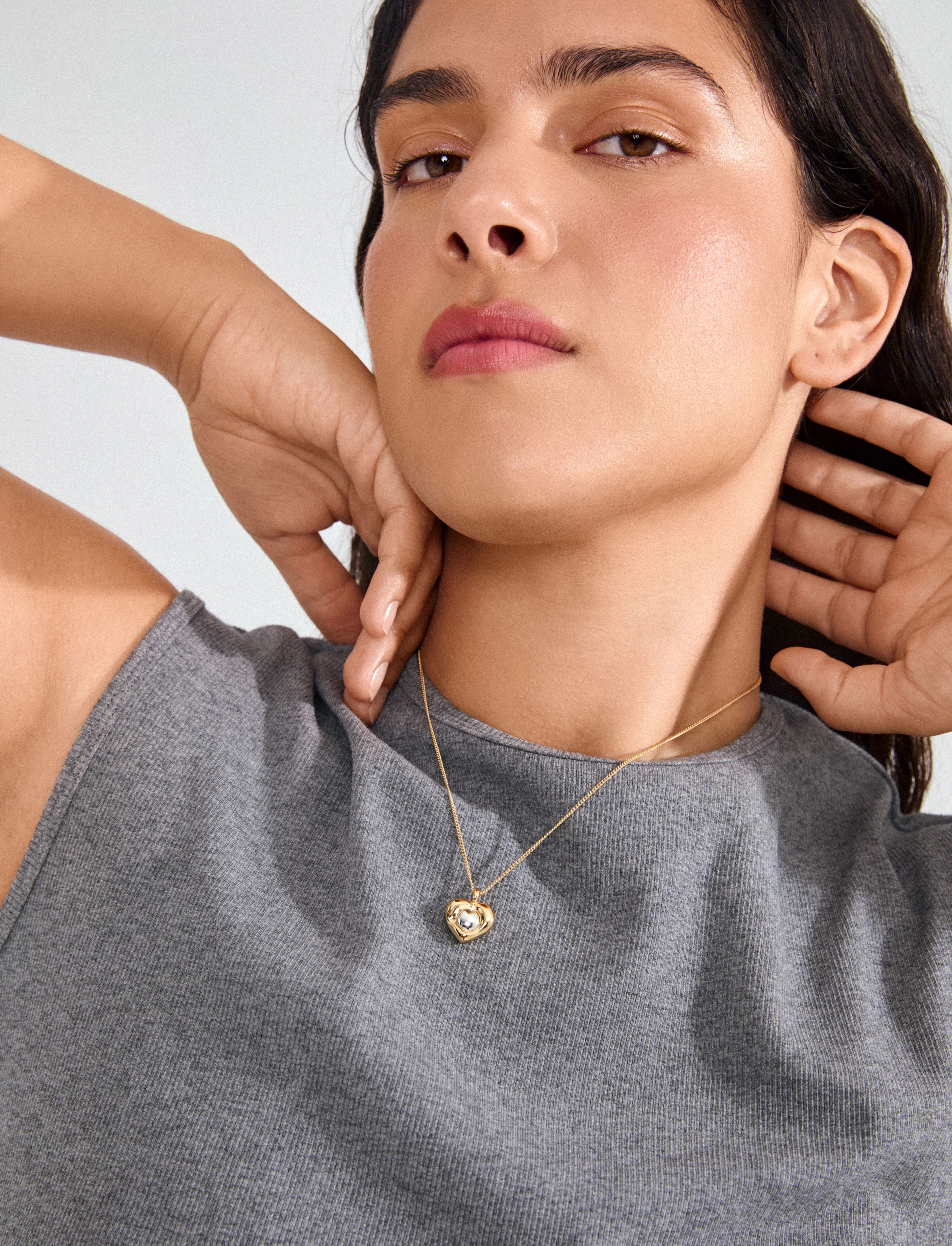 Pilgrim Nova Heart Necklace Gold-Plated, One Size, Necklaces, Gold - Dainty Frauen