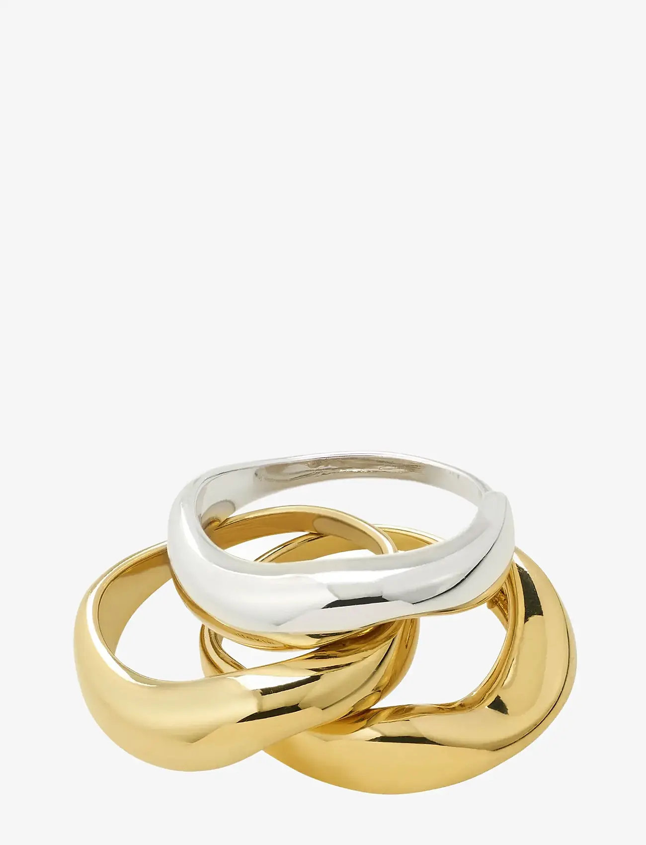 Pilgrim - NOVA rings 3-in-1 set, gold-plated - rings - gold plated - 1