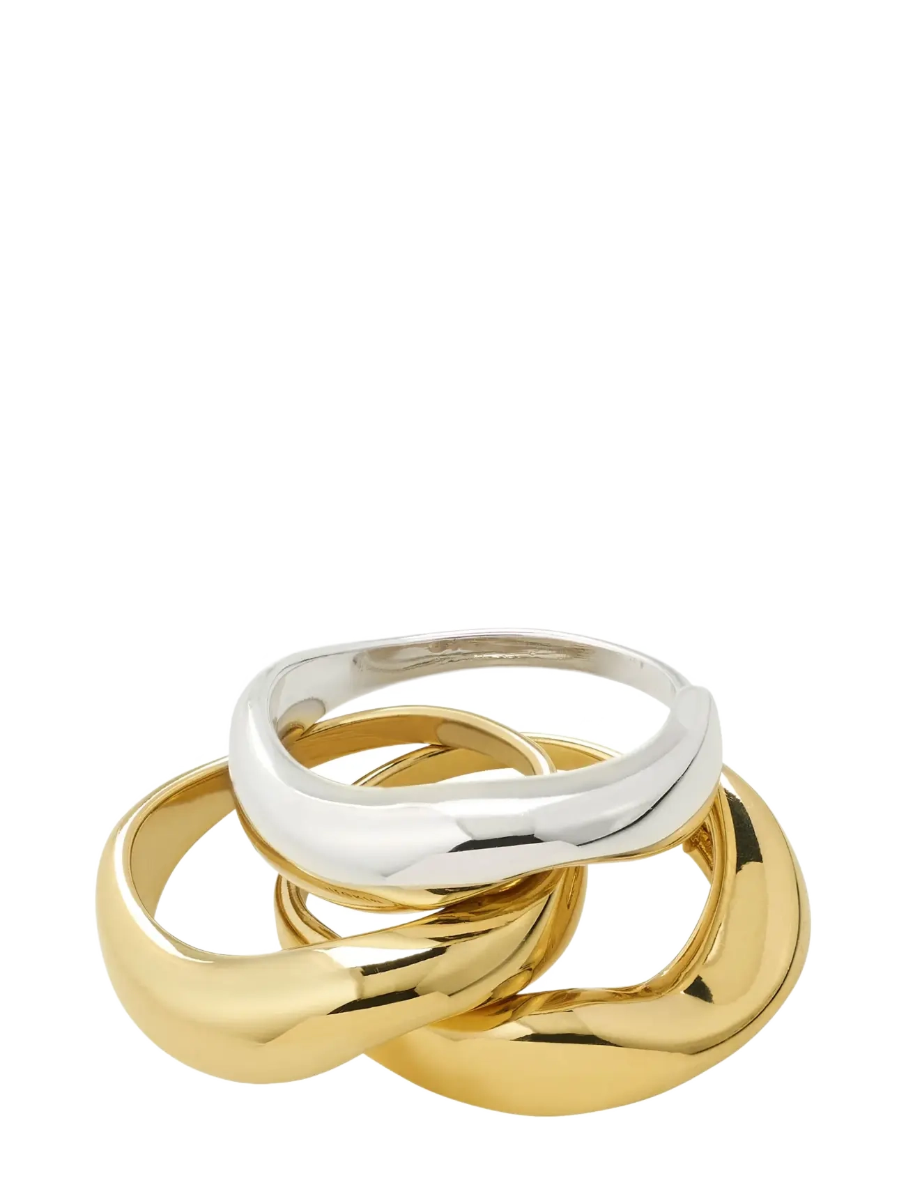 Pilgrim NOVA rings 3-in-1 set, gold-plated - Pilgrim - GOLD PLATED / gold