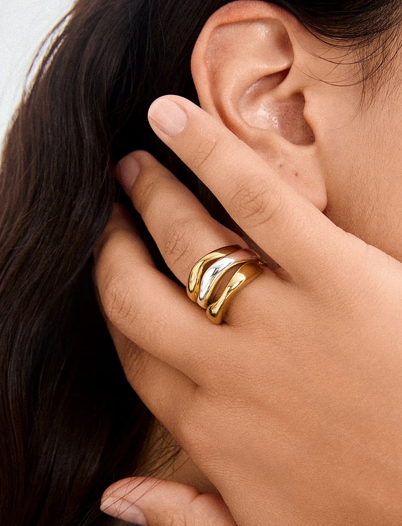 Pilgrim - NOVA rings 3-in-1 set, gold-plated - rings - gold plated - 2