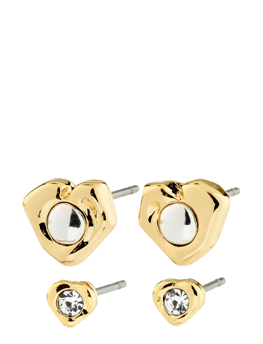 Pilgrim - NOVA earrings 2-in-1 set, gold-plated - naastkõrvarõngad - gold plated - 1