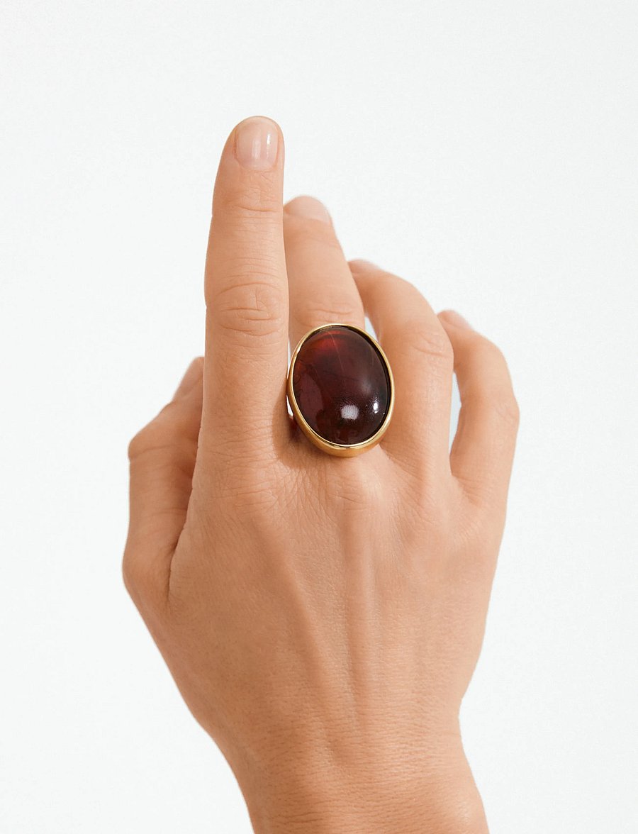 Pilgrim - STILL ring gold-plated/brown - konfirmation - gold plated - 3
