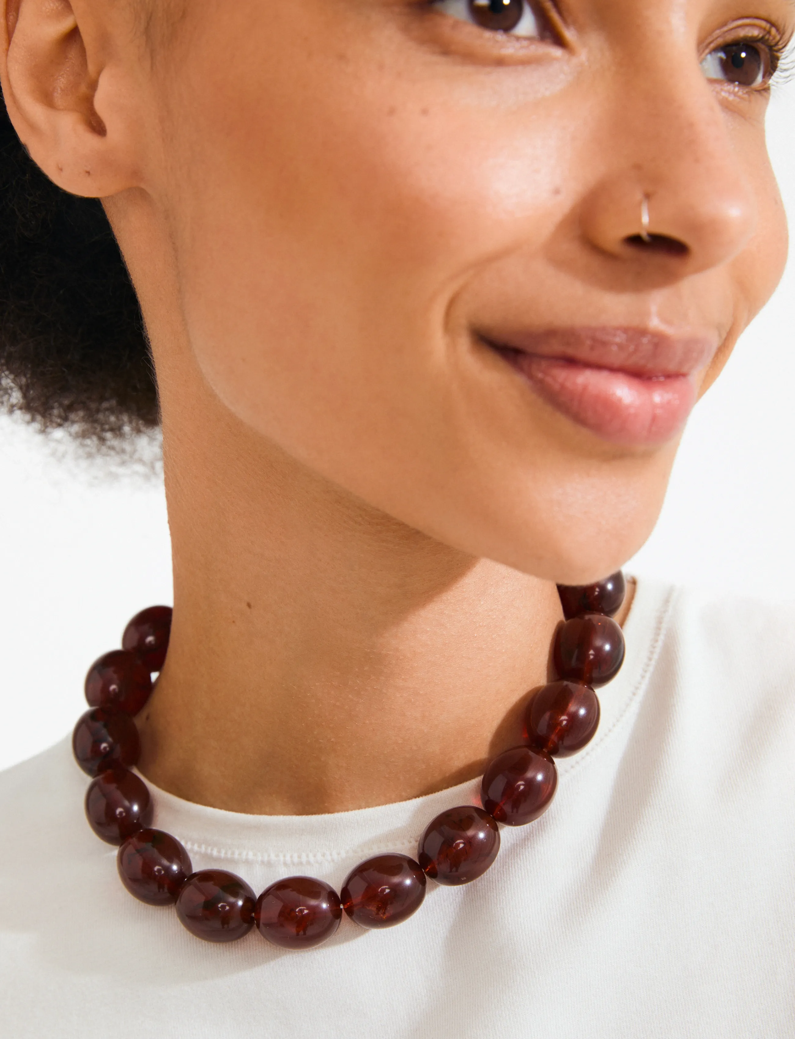 Pilgrim - STILL necklace gold-plated/brown - statement necklaces - gold plated - 2