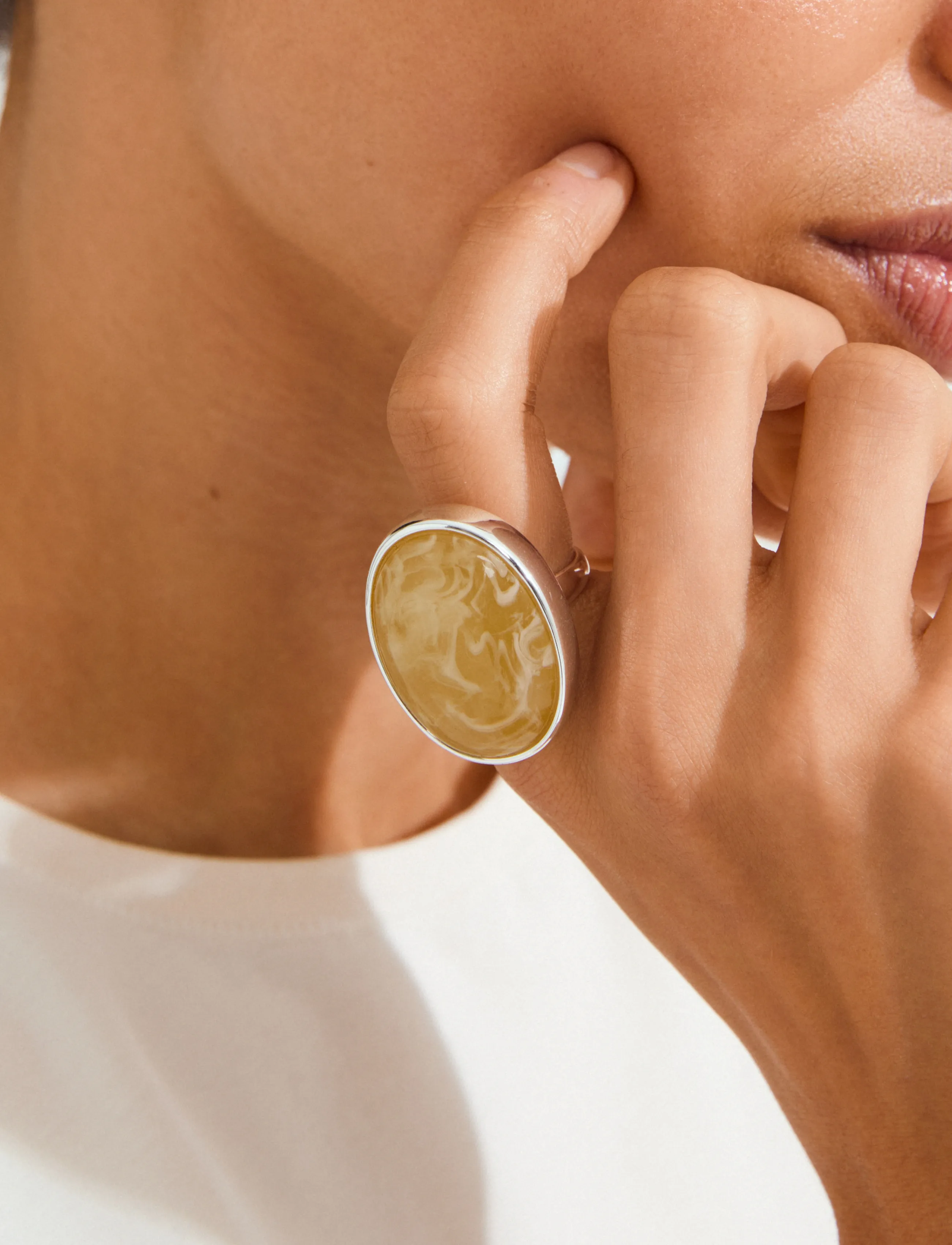 Pilgrim - STILL ring silver-plated/yellow - konfirmation - silver plated - 2