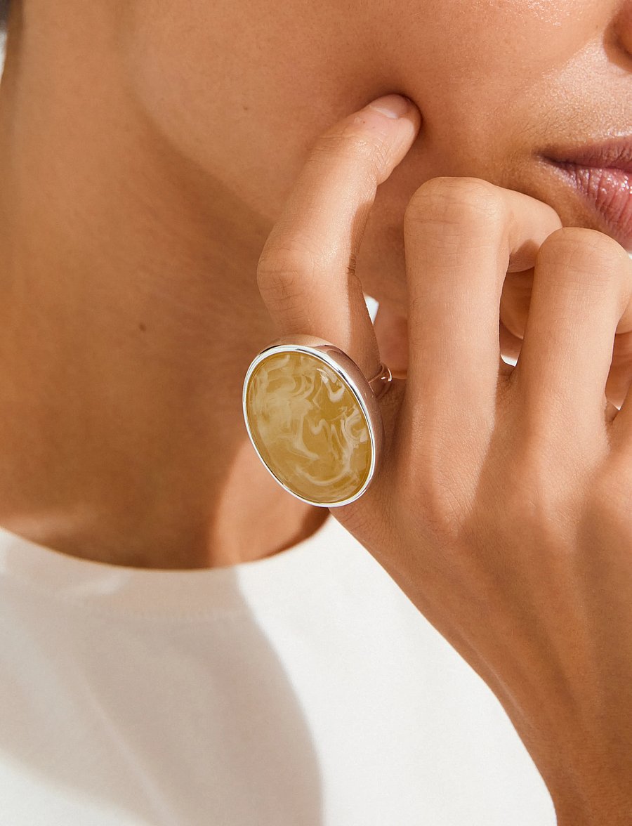 Pilgrim - STILL ring silver-plated/yellow - konfirmation - silver plated - 2
