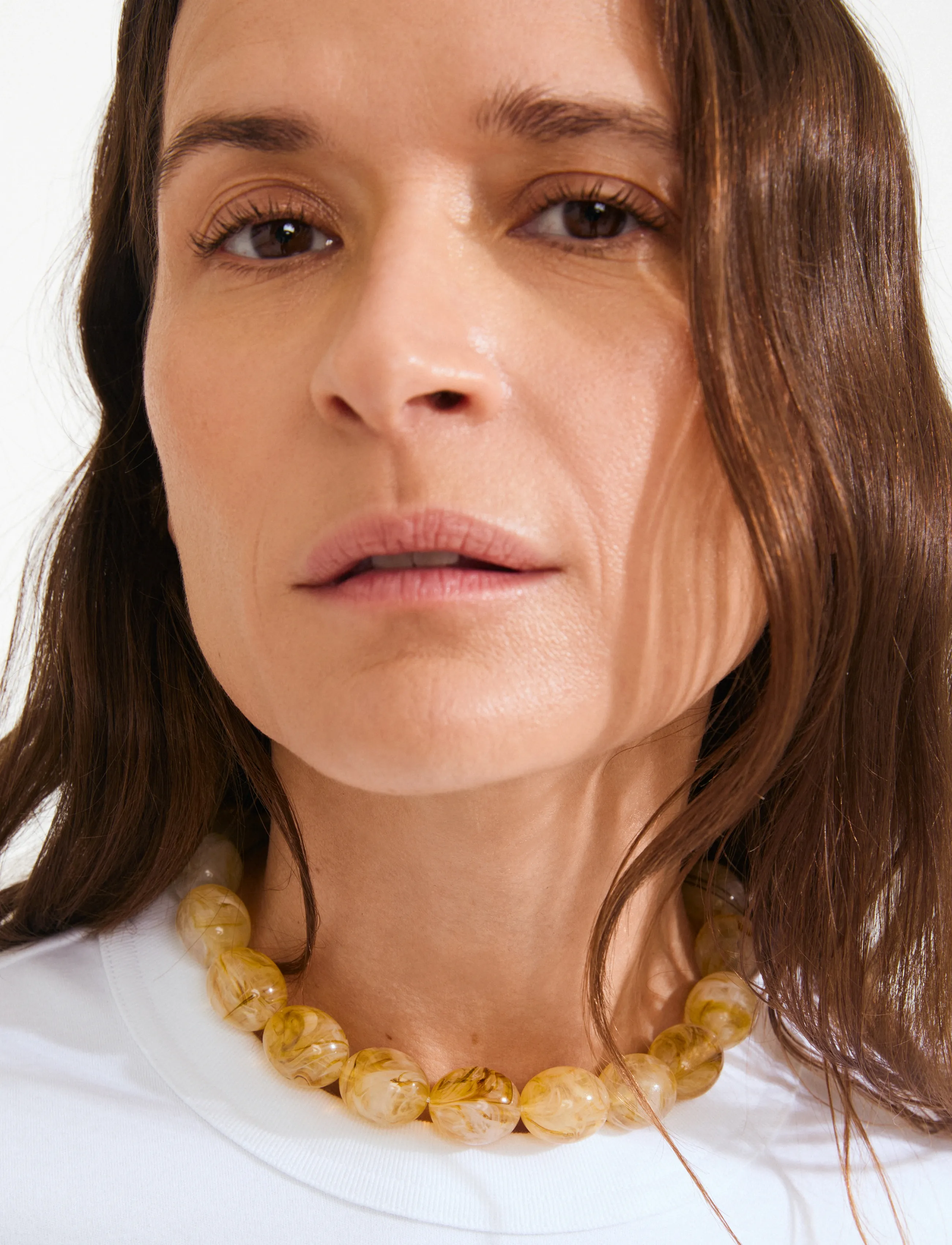 Pilgrim Still Necklace Silver-Plated/Yellow, One Size, Yellow, Halskæder > Statement-Halskæder, Dame