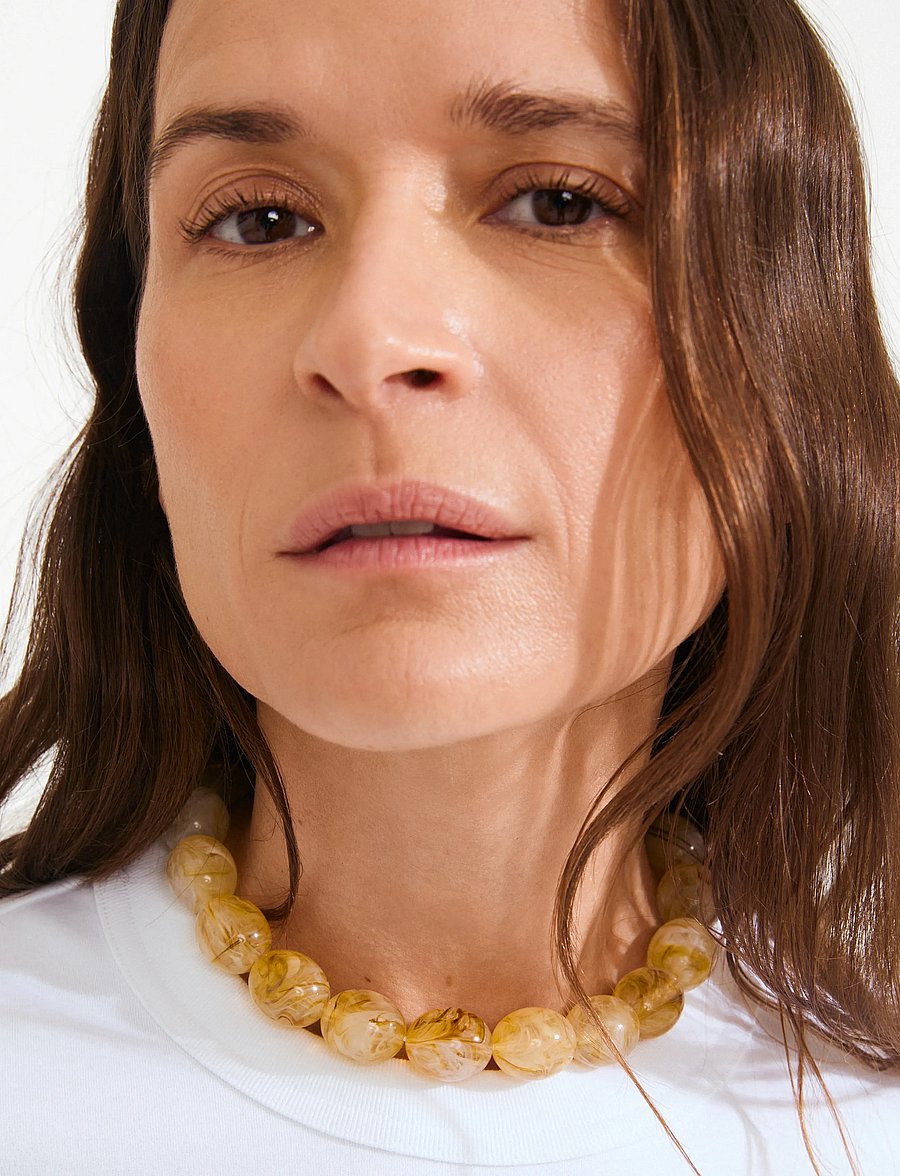 Pilgrim - STILL necklace silver-plated/yellow - statement-ketten - silver plated - 0