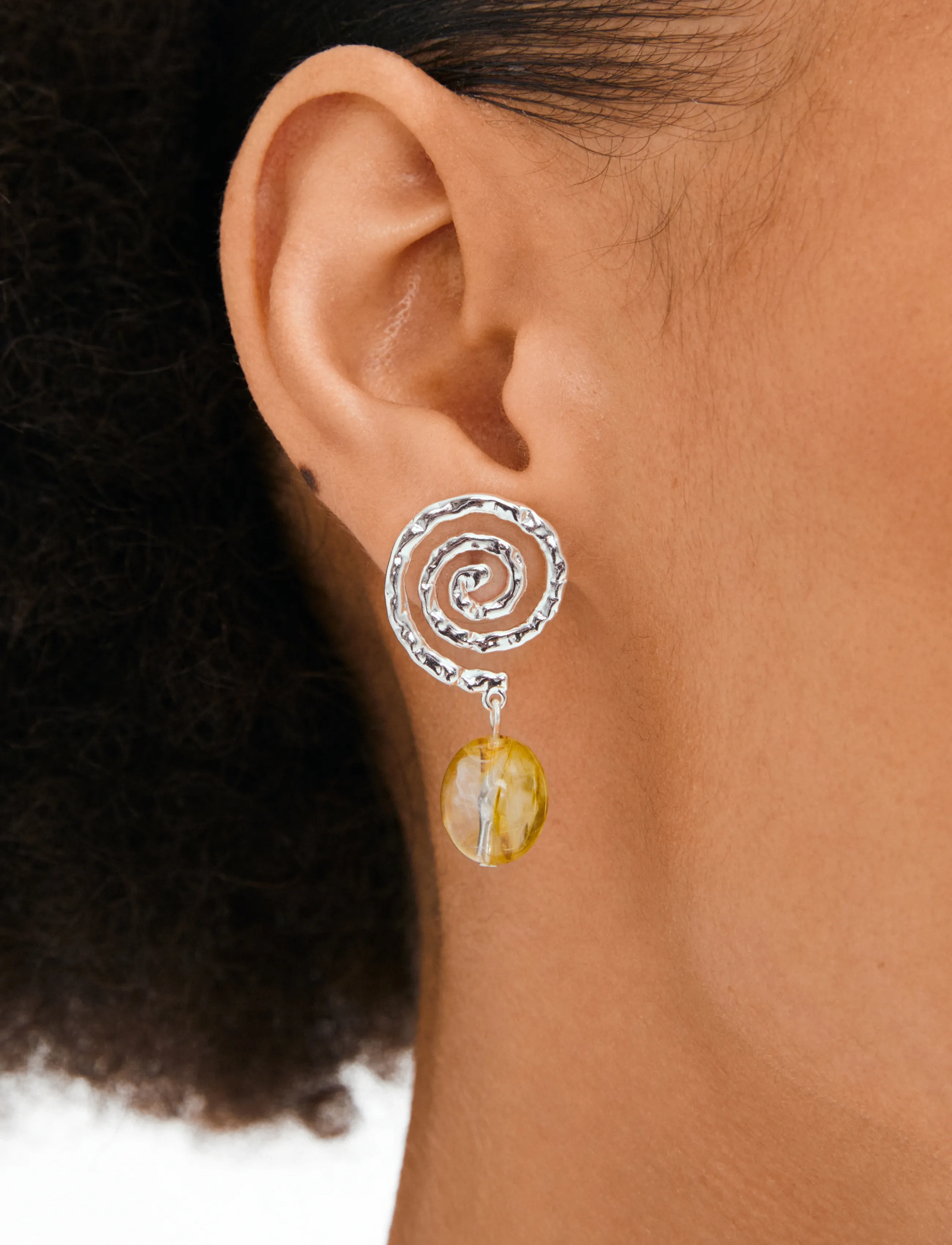 Pilgrim - STILL earrings silver-plated/yellow - silver plated - 2