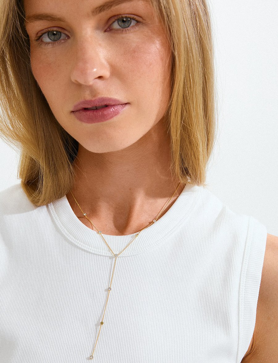 Pilgrim - ROOT Y-necklace gold-plated - ripatsiga kaelakeed - gold plated - 3