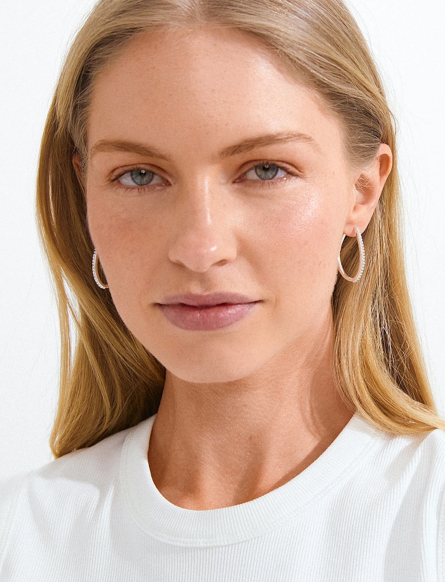 Pilgrim - ROOT hoop earrings silver-plated - kreolen - silver plated - 0