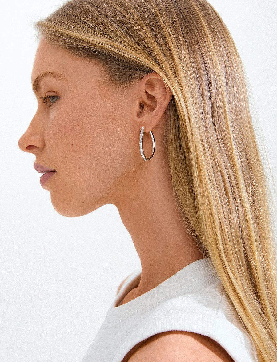 Pilgrim - ROOT hoop earrings silver-plated - kreolen - silver plated - 2