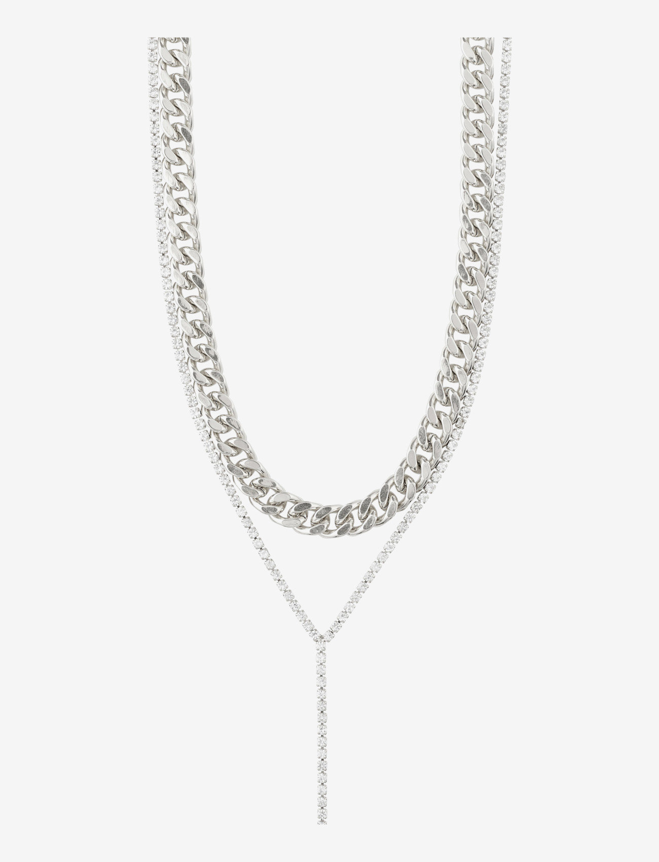 Pilgrim - Necklace Radiance Silver Plated Crystal - silver plated - 0