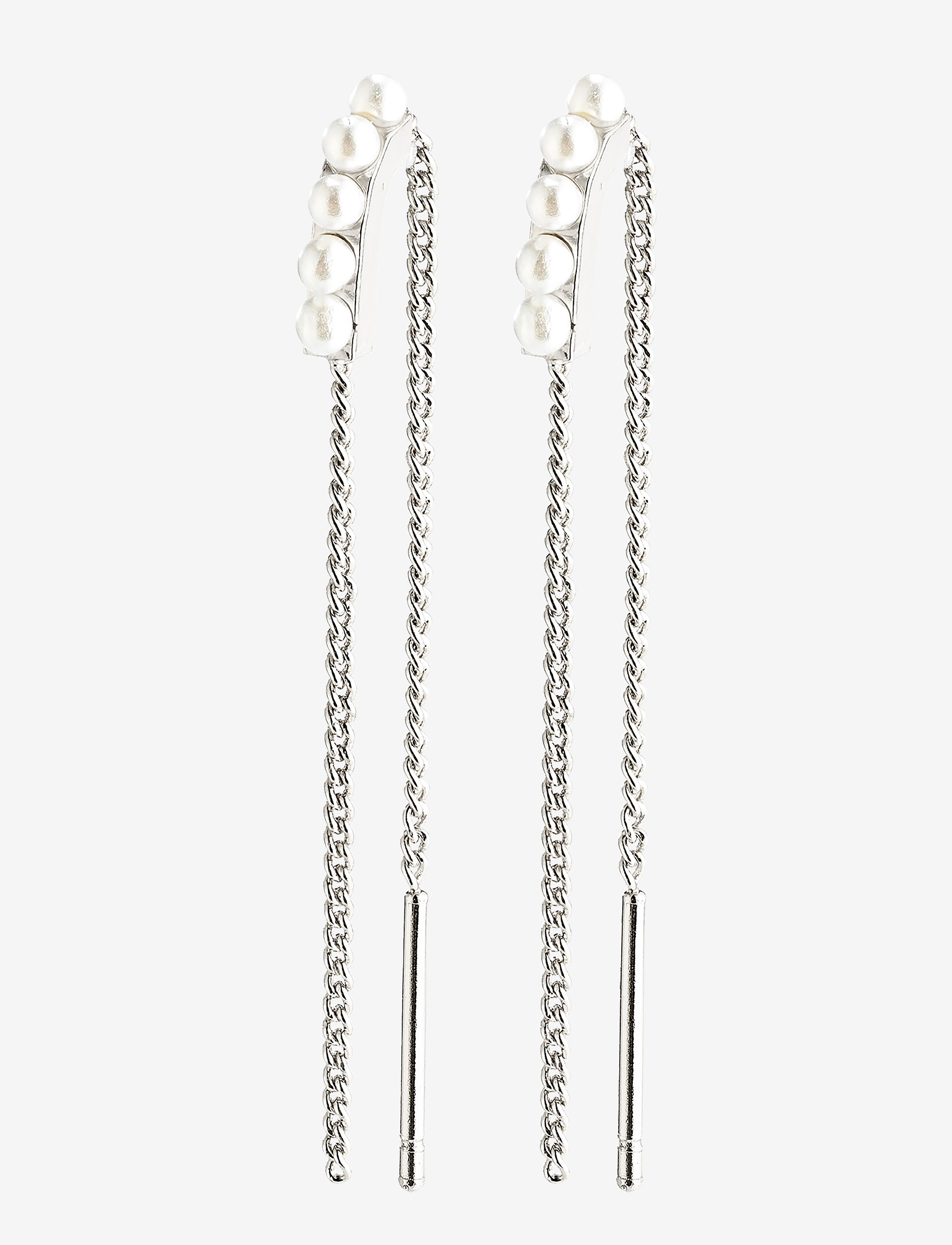Pilgrim - Earrings Cherished Silver Plated White - silver plated - 1