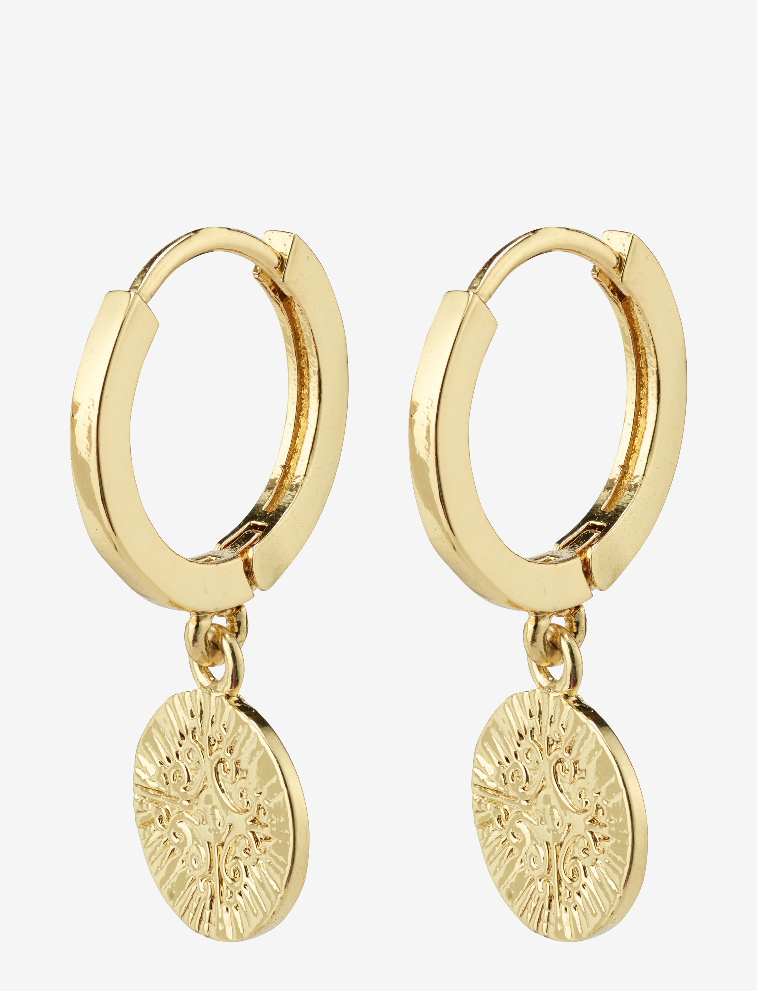 NOMAD coin huggie hoop earrings - GOLD PLATED