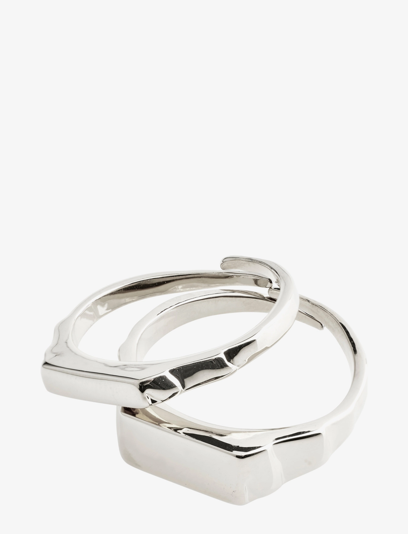Pilgrim - BLINK recycled ring 2-in-1 set - silver plated - 0