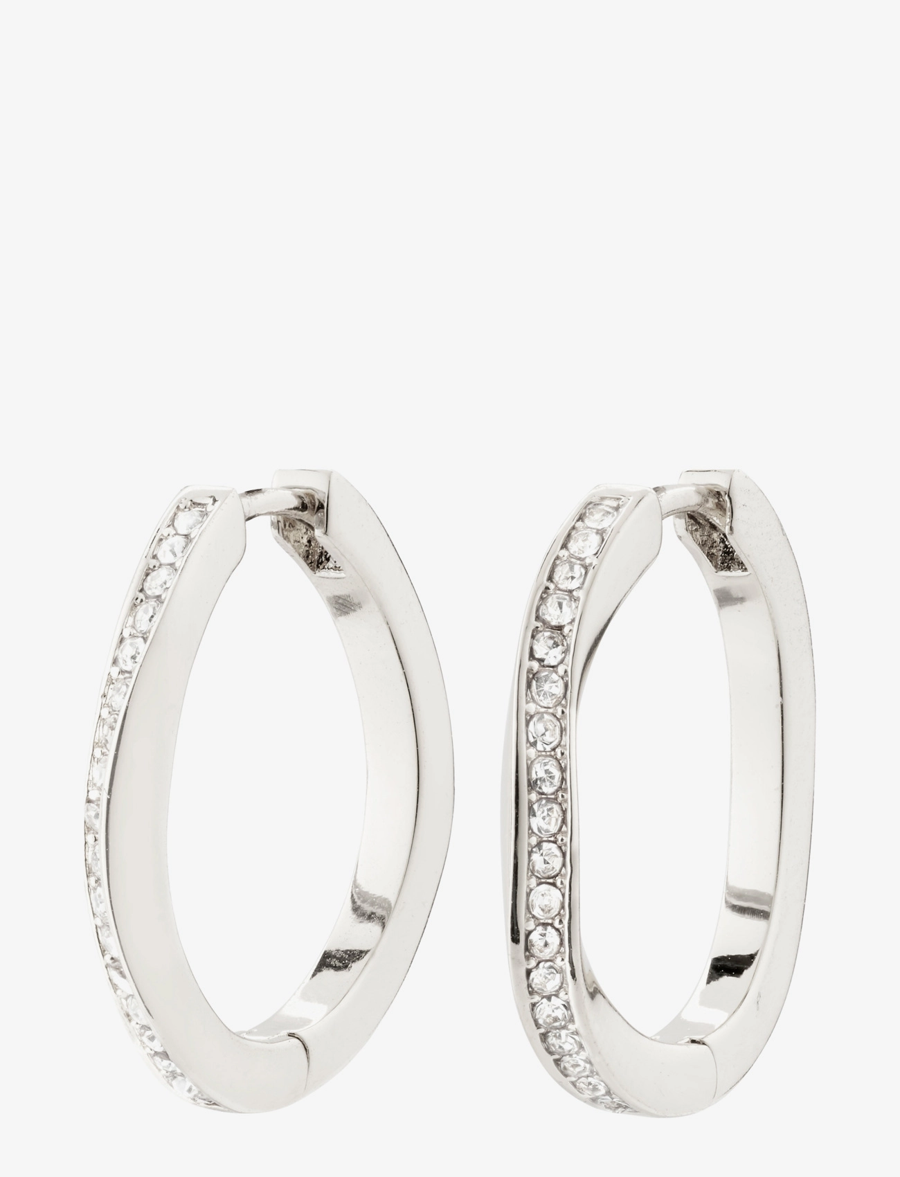 TRUE hoop earrings silver-plated - SILVER PLATED
