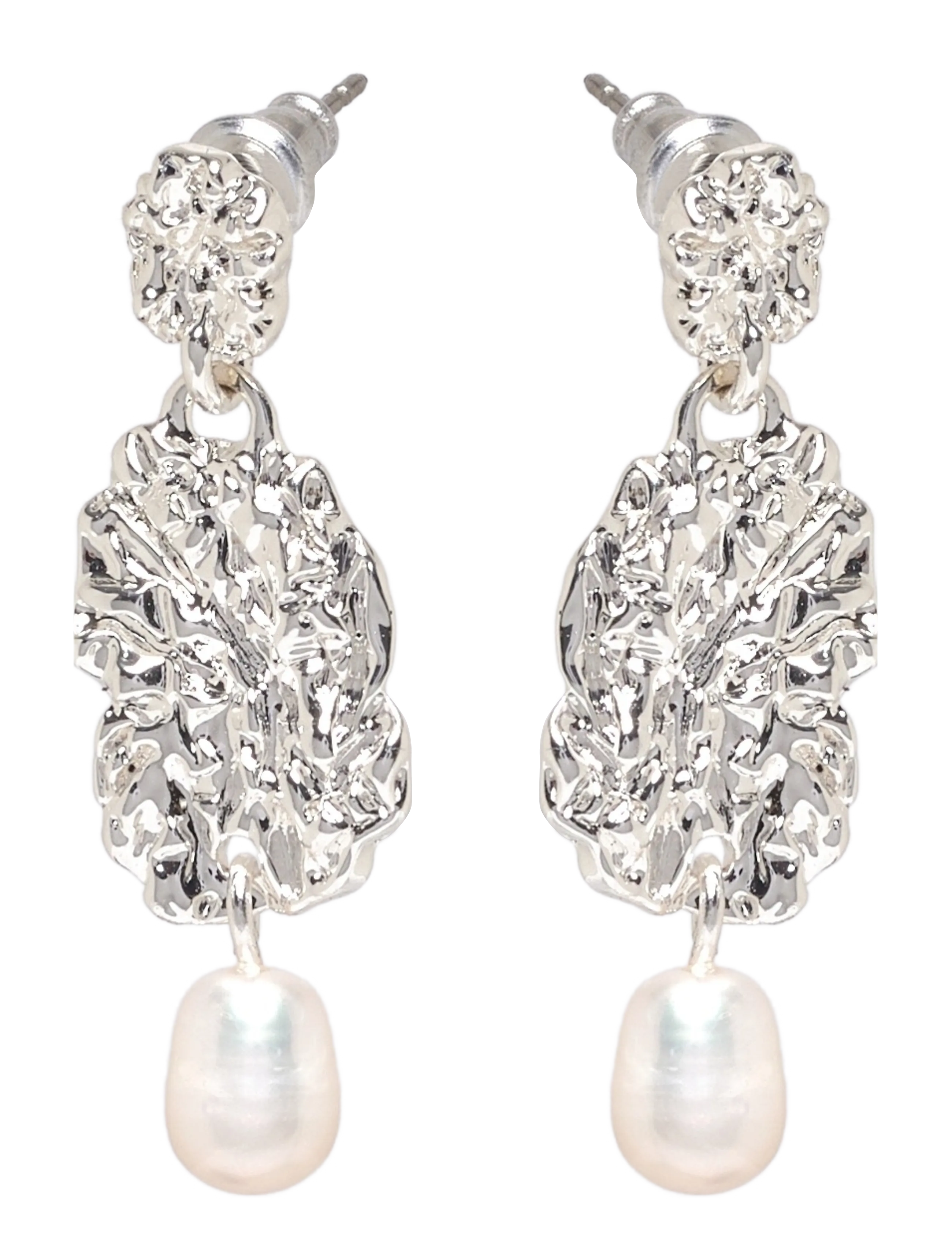 TRUE earrings silver-plated - SILVER PLATED