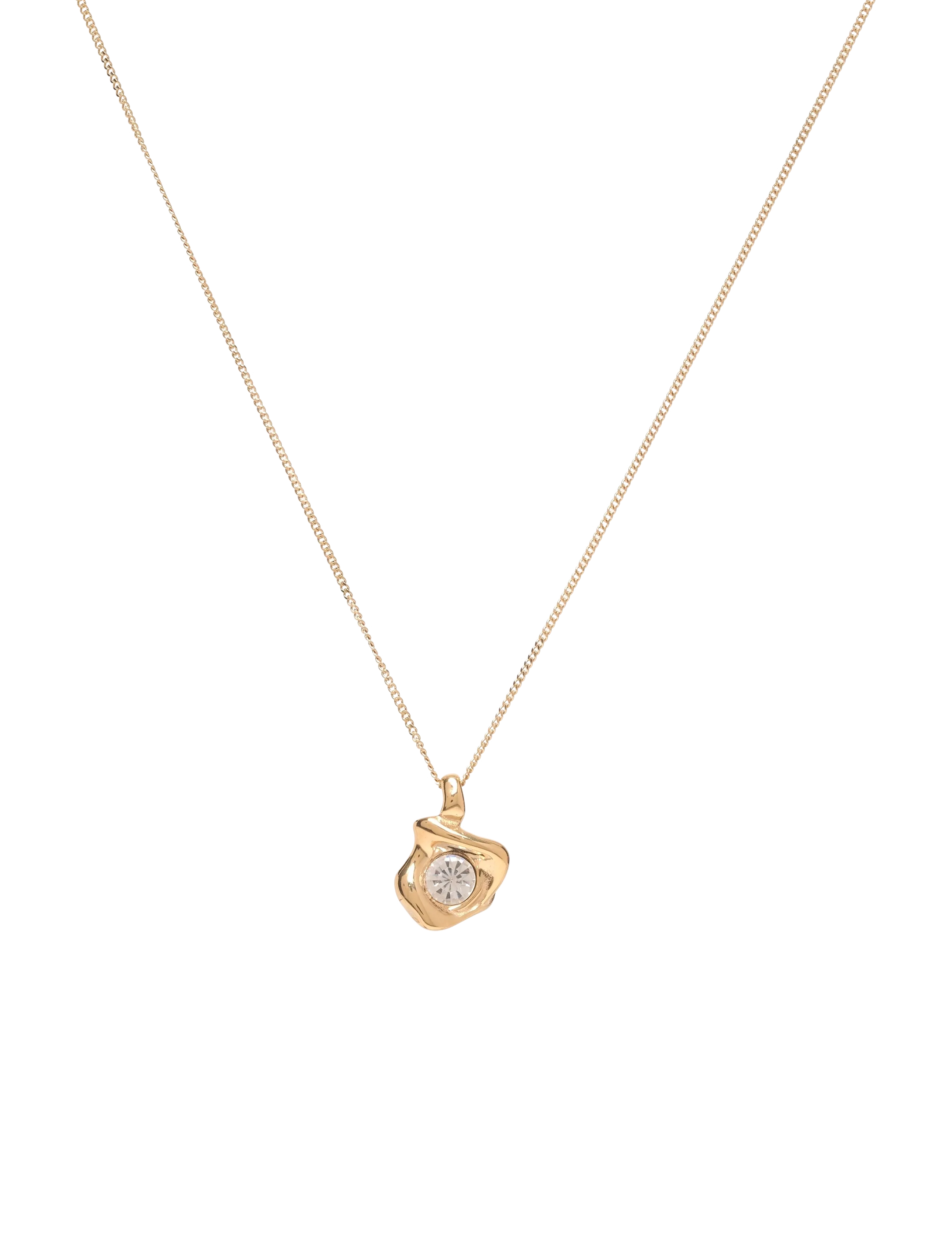 Pilgrim Sunset Crystal Necklace Gold-Plated, One Size, Necklaces, Gold - Dainty Frauen