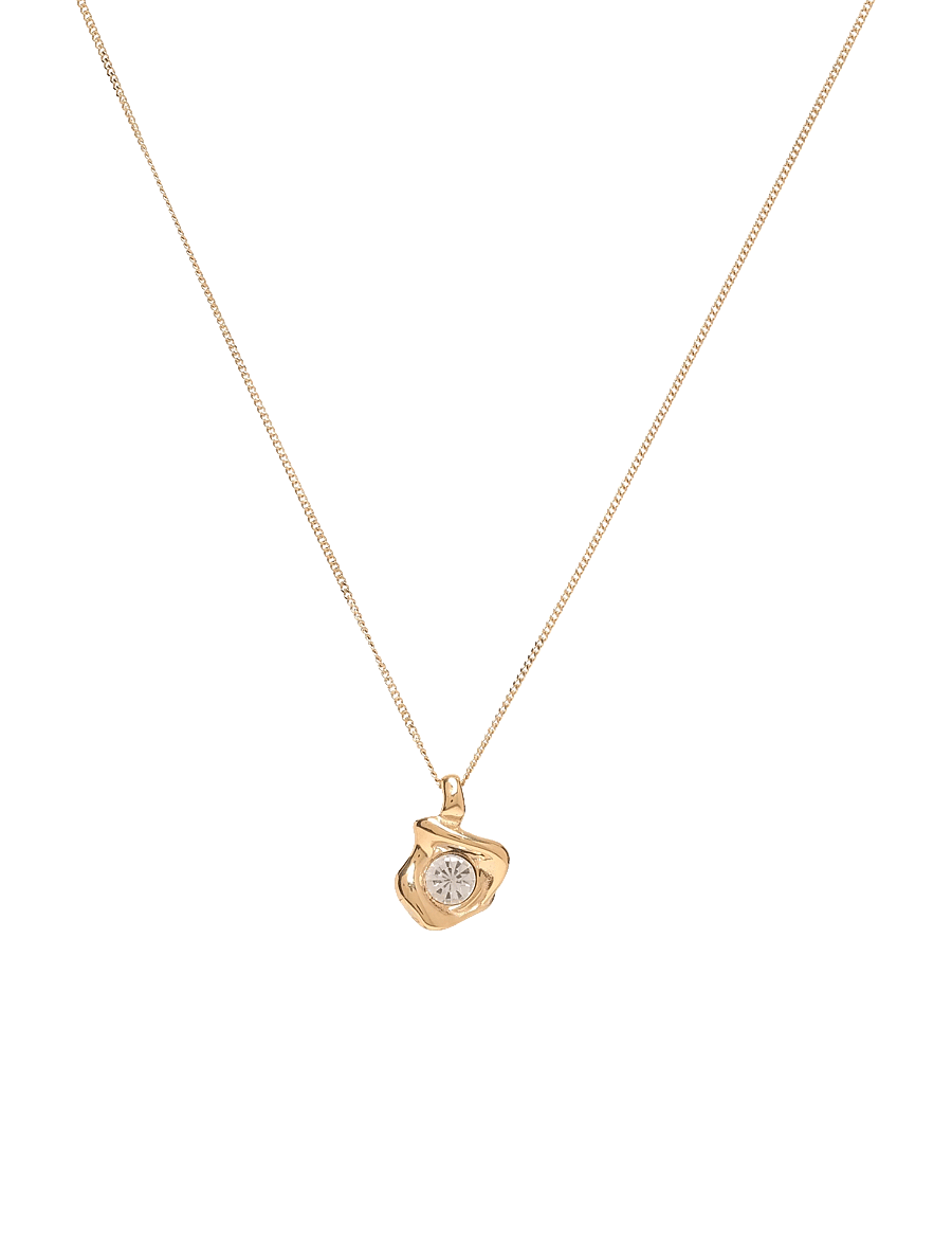 Pilgrim - SUNSET crystal necklace gold-plated - halsband med hänge - gold plated - 0