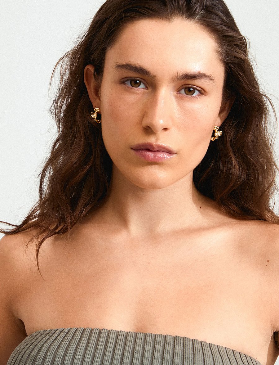 Pilgrim - SUNSET earrings gold-plated - gold plated - 0