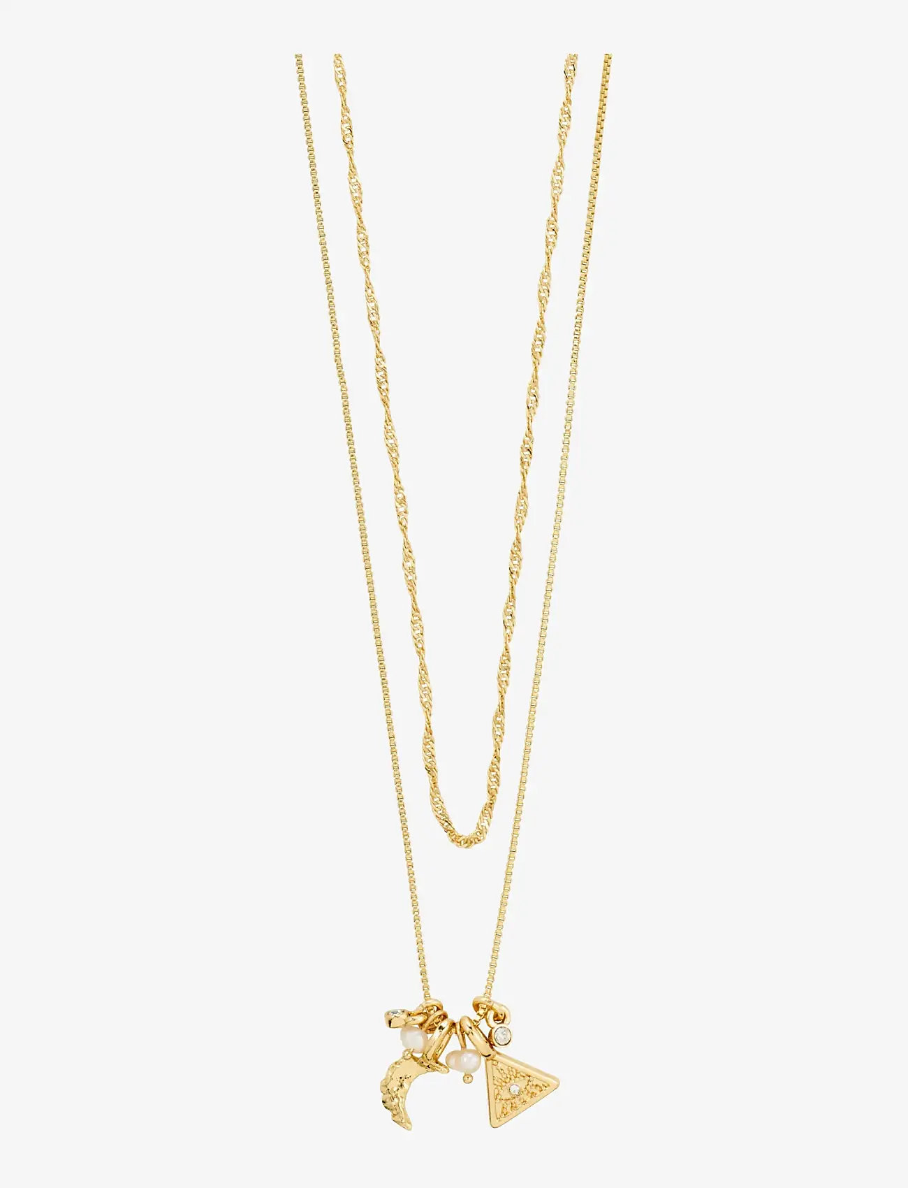 Pilgrim - BETWEEN necklace 2-in-1 gold-plated - perlekæder - gold plated - 1