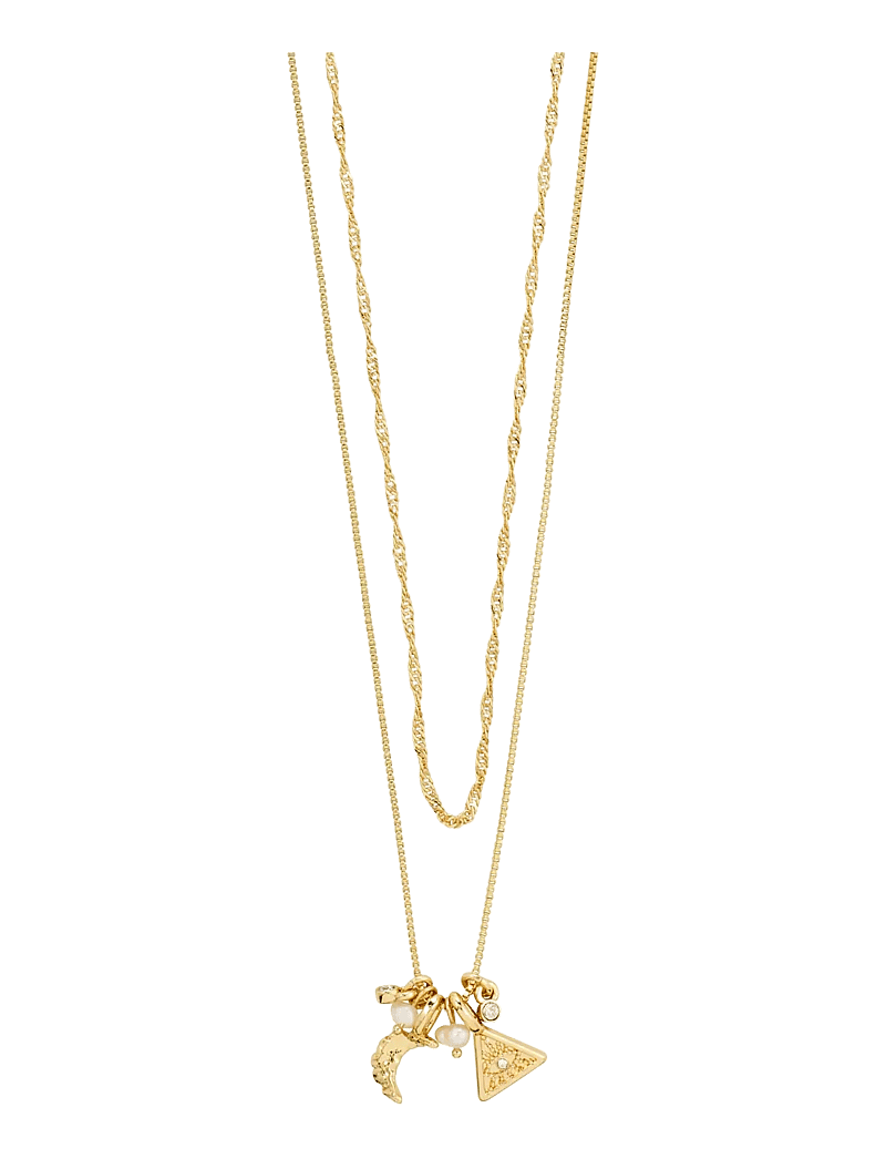 Pilgrim - BETWEEN necklace 2-in-1 gold-plated - perlekæder - gold plated - 1