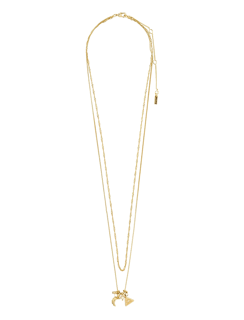 Pilgrim - BETWEEN necklace 2-in-1 gold-plated - perlekæder - gold plated - 2