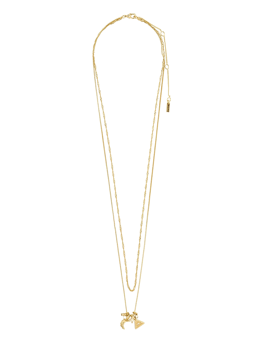 Pilgrim - BETWEEN necklace 2-in-1 gold-plated - perlenketten - gold plated - 2