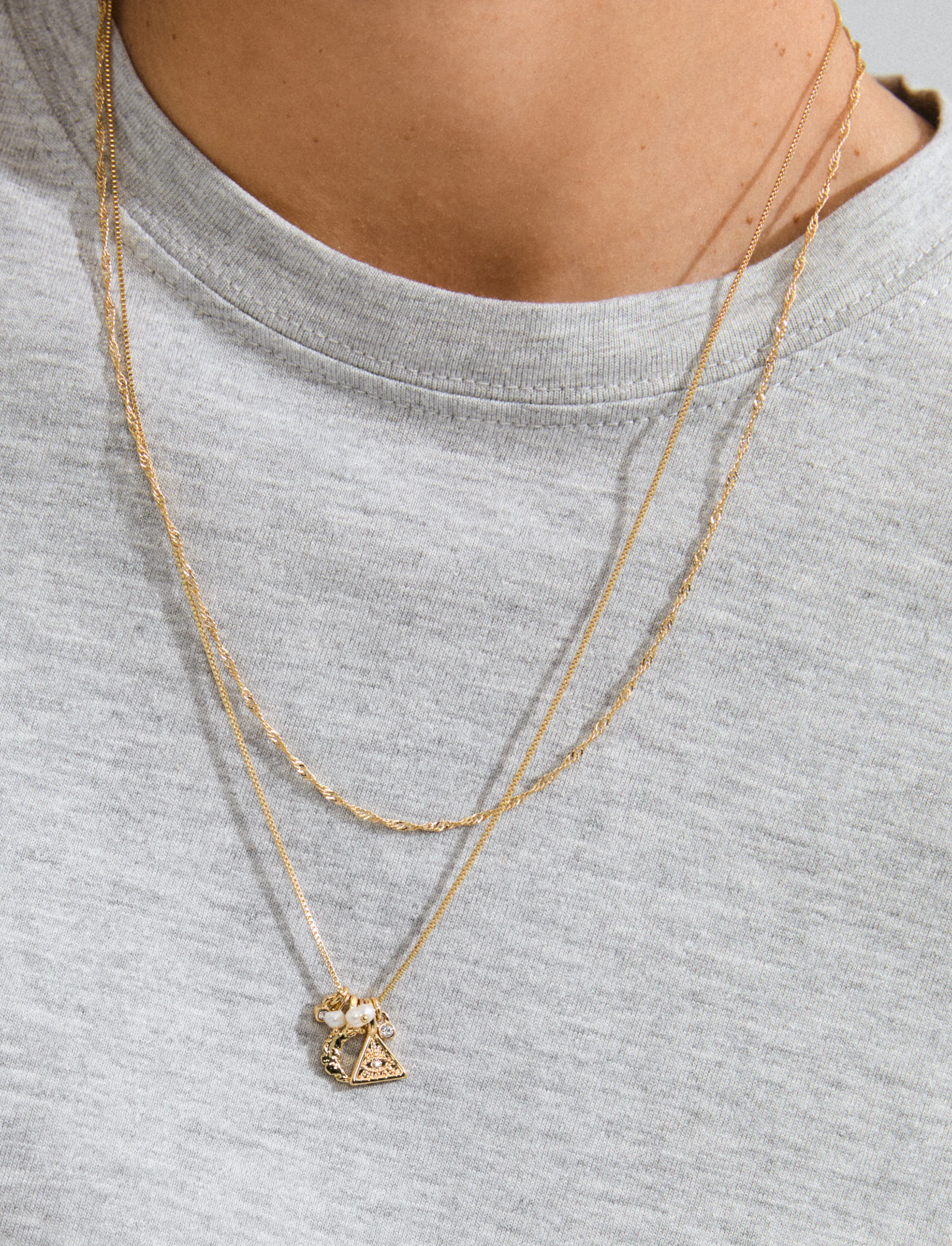 Pilgrim - BETWEEN necklace 2-in-1 gold-plated - gold plated - 3