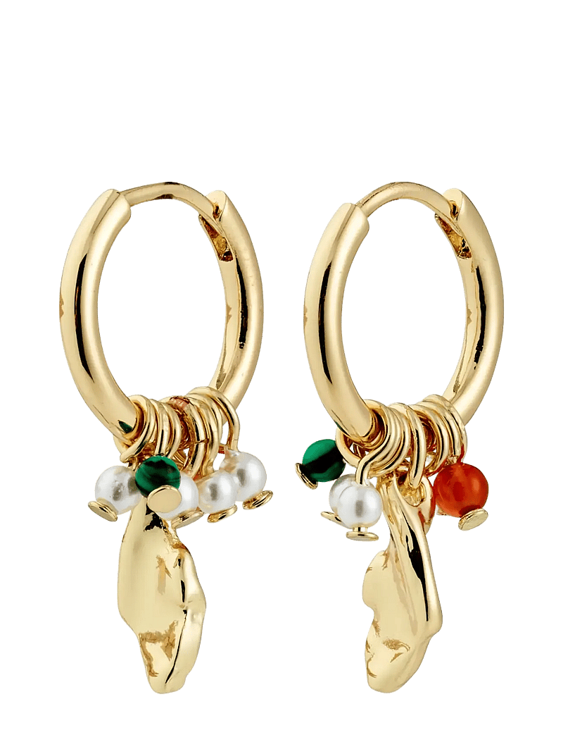 Pilgrim - SENSE earrings gold-plated/multi - creoler & hoops - gold plated - 1