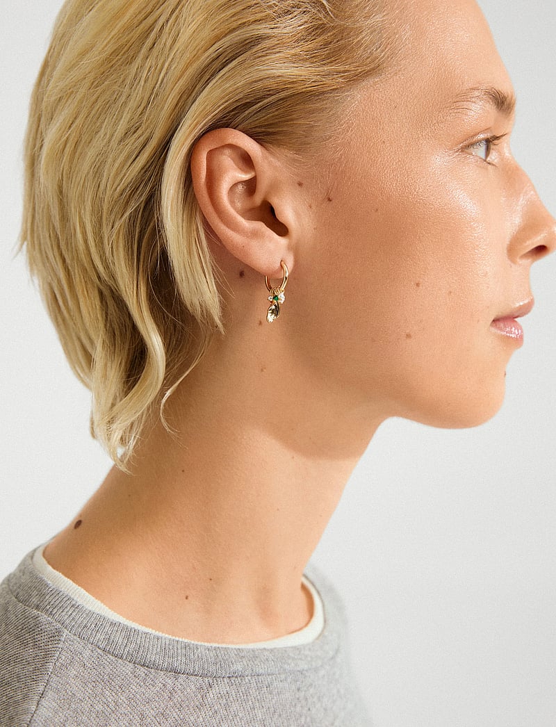 Pilgrim - SENSE earrings gold-plated/multi - creoler & hoops - gold plated - 2