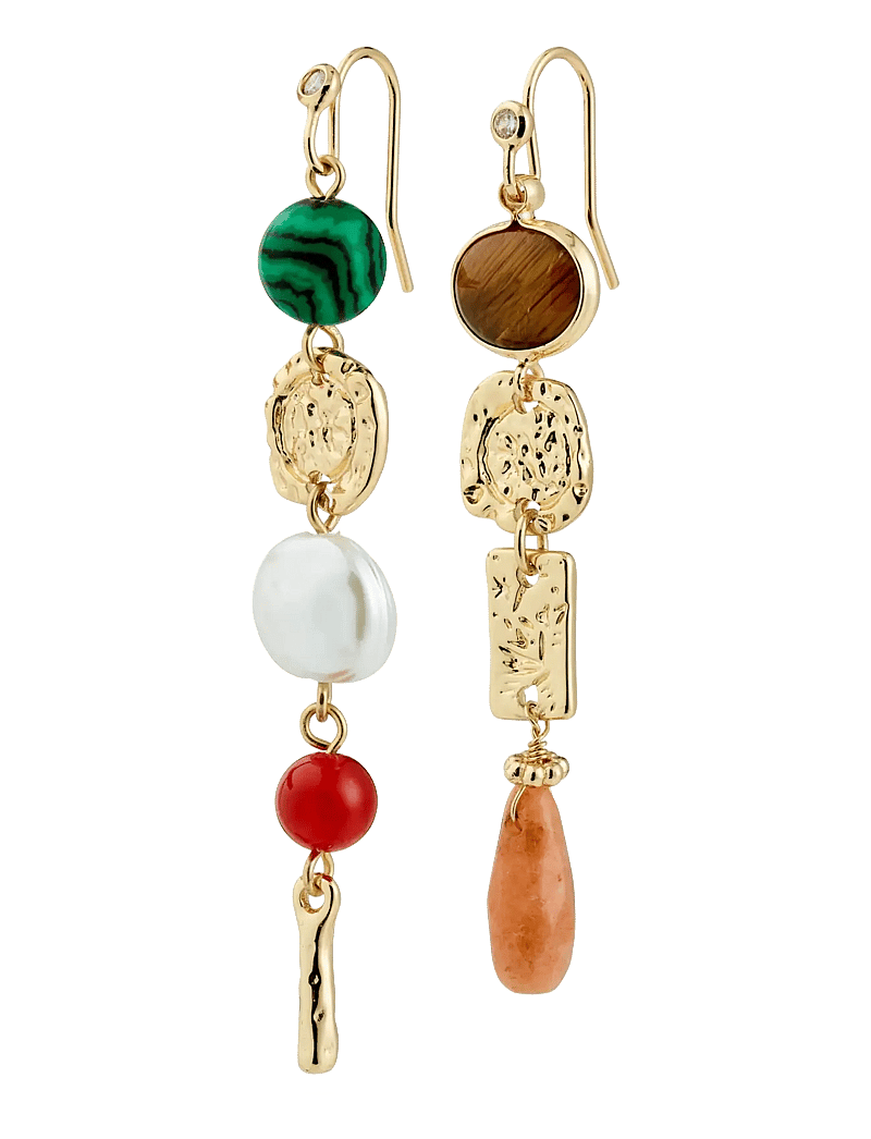 Pilgrim - SENSE earrings gold-plated/multi - kabamieji auskarai - gold plated - 1