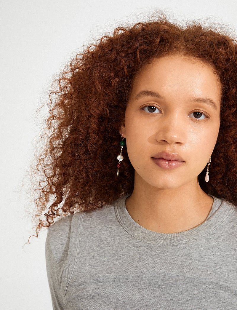 Pilgrim - SENSE earrings gold-plated/multi - kabamieji auskarai - gold plated - 0