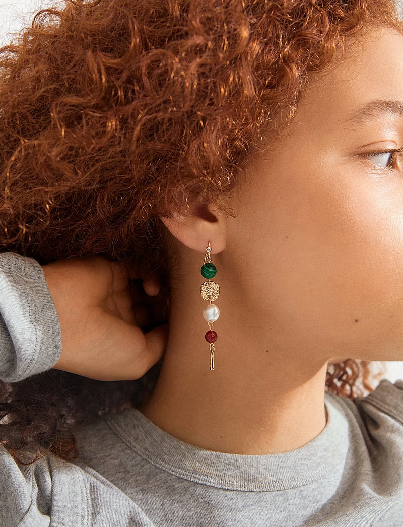 Pilgrim - SENSE earrings gold-plated/multi - kabamieji auskarai - gold plated - 2