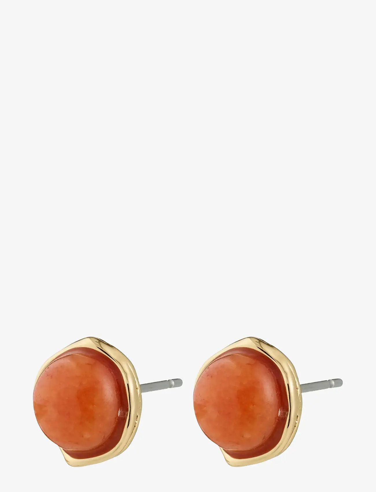 Pilgrim - SENSE earrings gold-plated/agate - studs örhängen - gold plated - 1