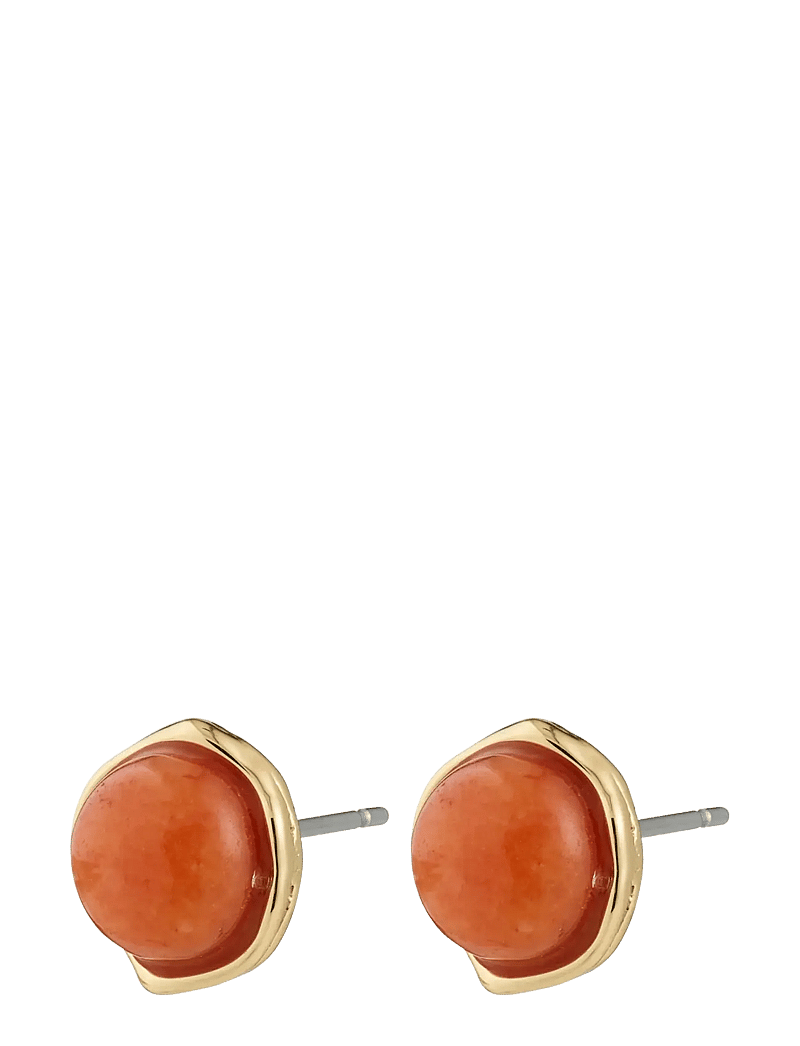 Pilgrim - SENSE earrings gold-plated/agate - studs örhängen - gold plated - 1