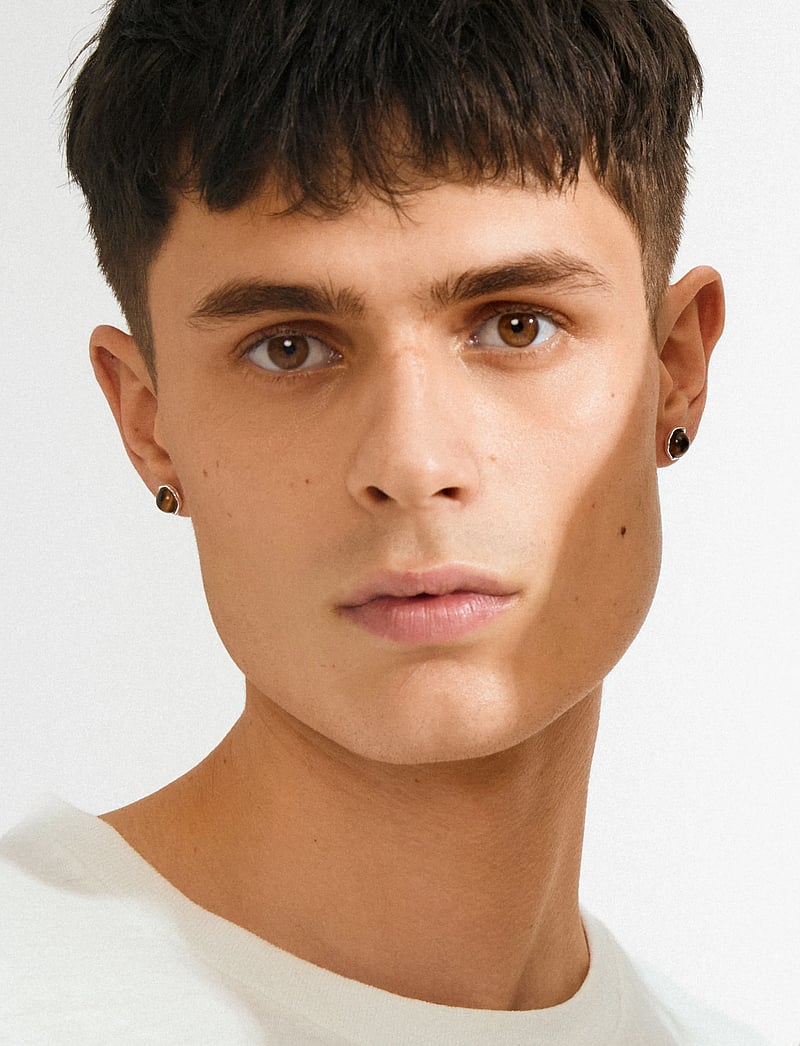 Pilgrim - SENSE earrings gold-plated/agate - studs örhängen - gold plated - 0