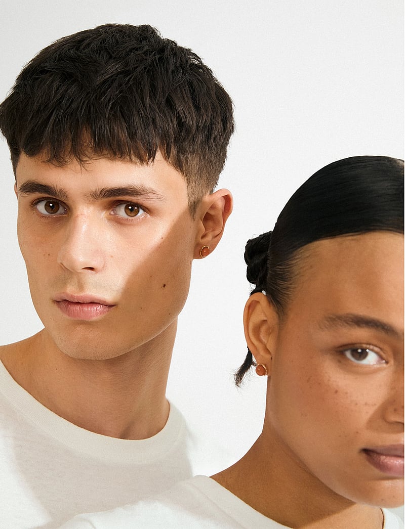 Pilgrim - SENSE earrings gold-plated/agate - studs örhängen - gold plated - 2