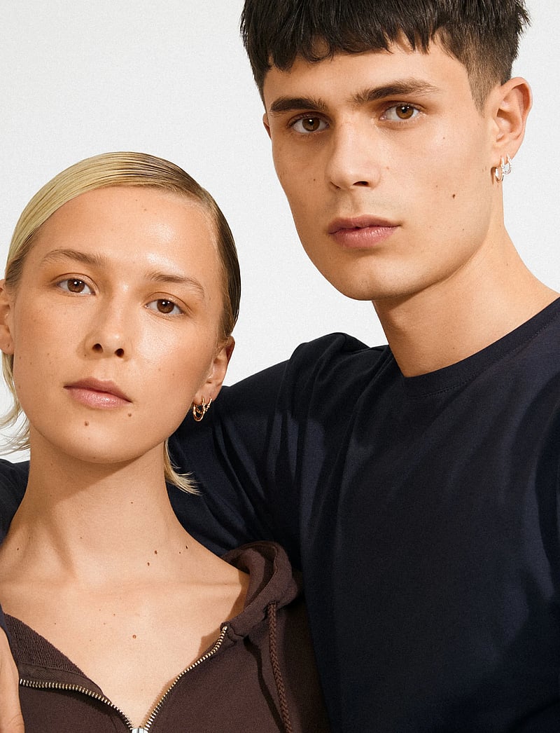 Pilgrim - SENSE hoop earrings, 2-in-1 set, silver-plated - hoops - silver plated - 2