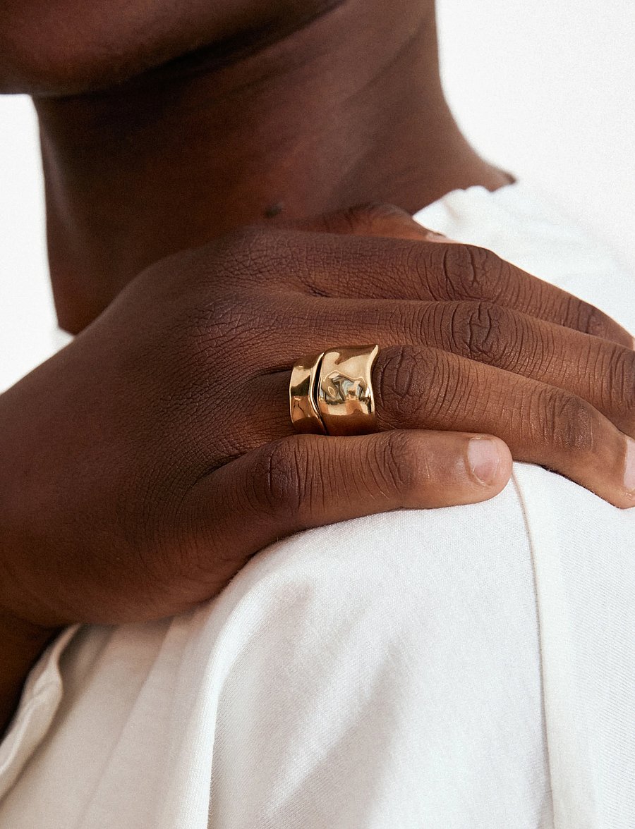 Pilgrim - EMBER rings 2-in-1 set, gold-plated - kristības - gold plated - 3