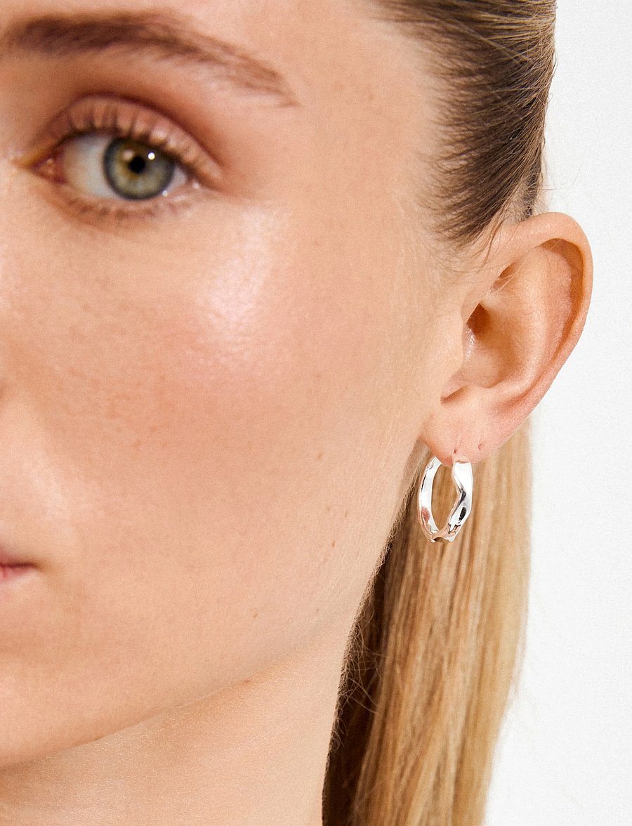 Pilgrim - EMBER hoop earrings silver-plated - hoops kõrvarõngad - silver plated - 0