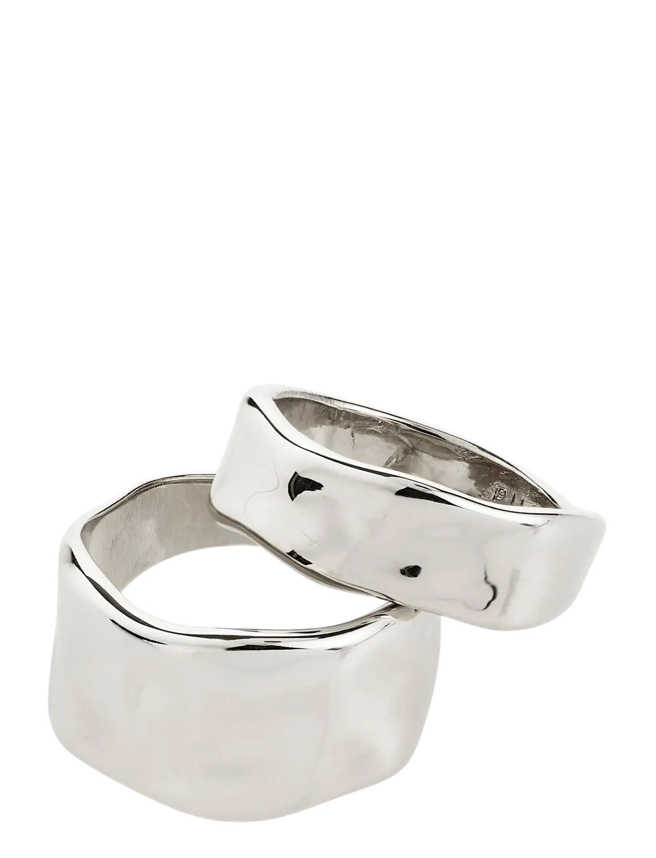 EMBER rings 2-in-1 set, silver-plated - SILVER PLATED