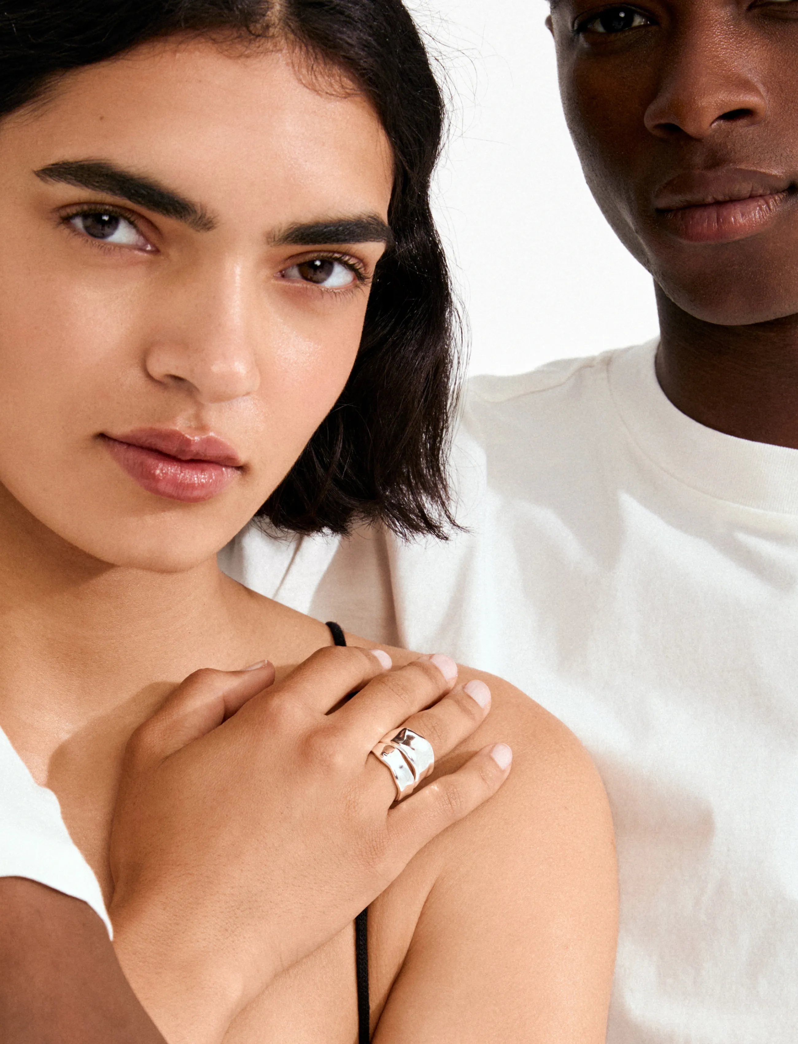 Pilgrim Ember Rings 2-In-1 Set, Silver-Plated, One Size, Jewellery, Silber - Rings, Frauen