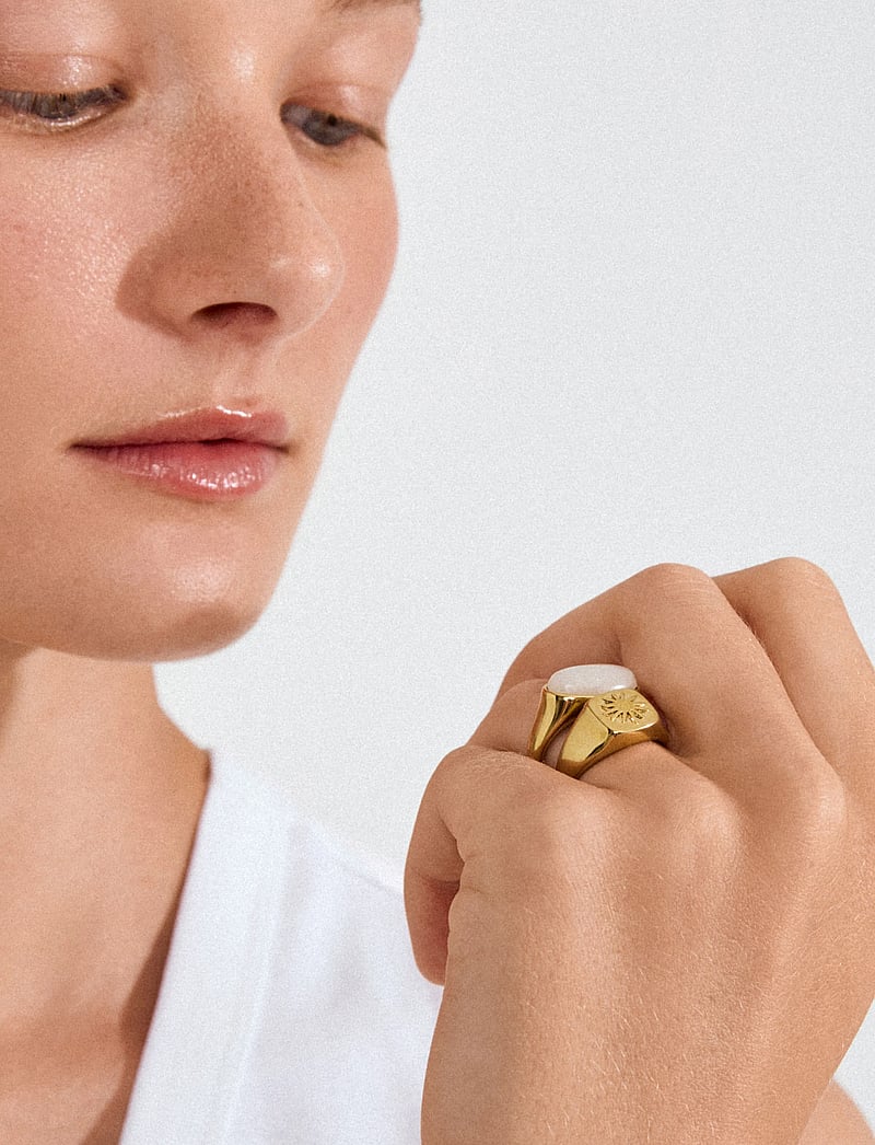 Pilgrim - PRISM rings 2-in-1 set, gold-plated - konfirmatsioon - gold plated - 3
