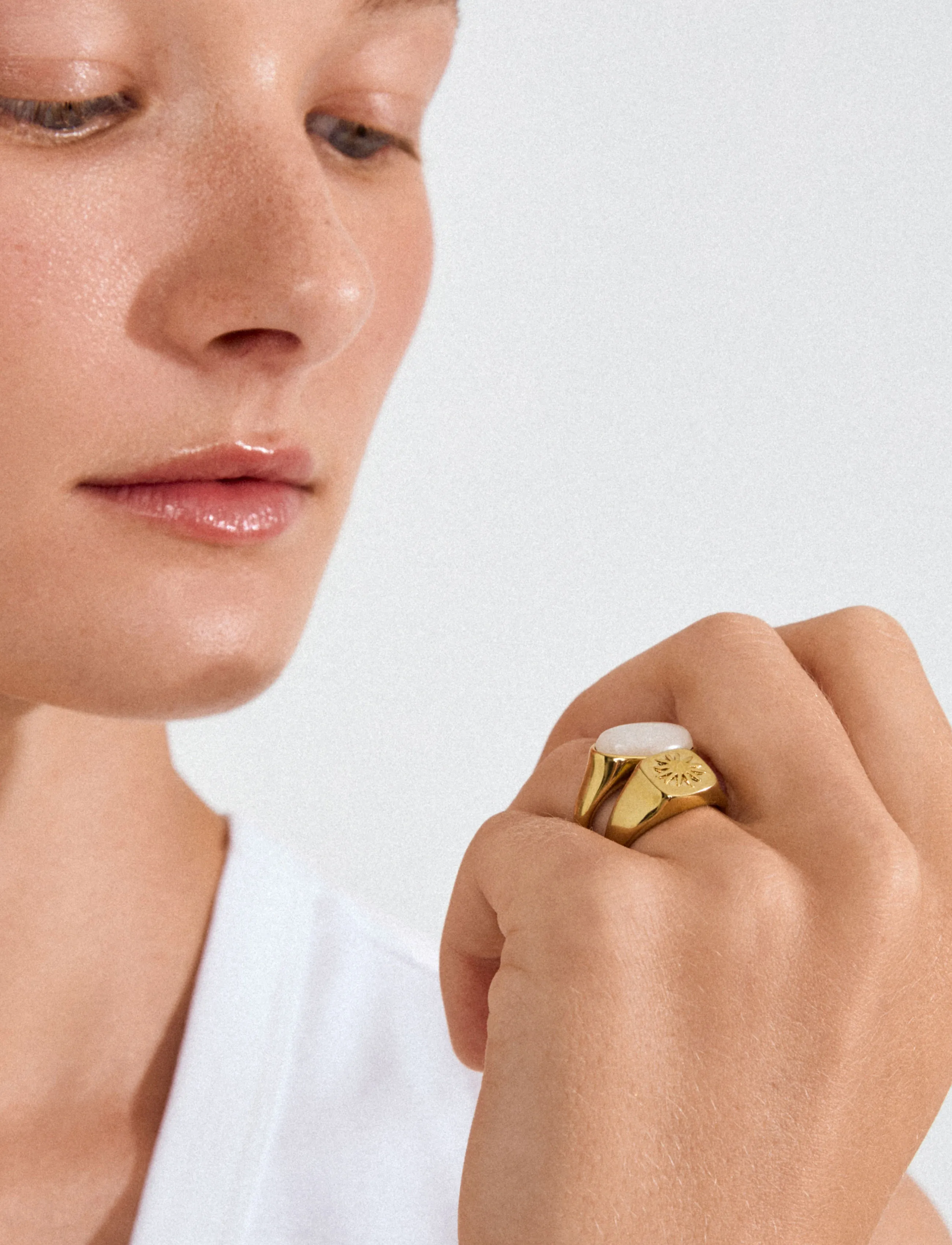 Pilgrim - PRISM rings 2-in-1 set, gold-plated - confirmation - gold plated - 3