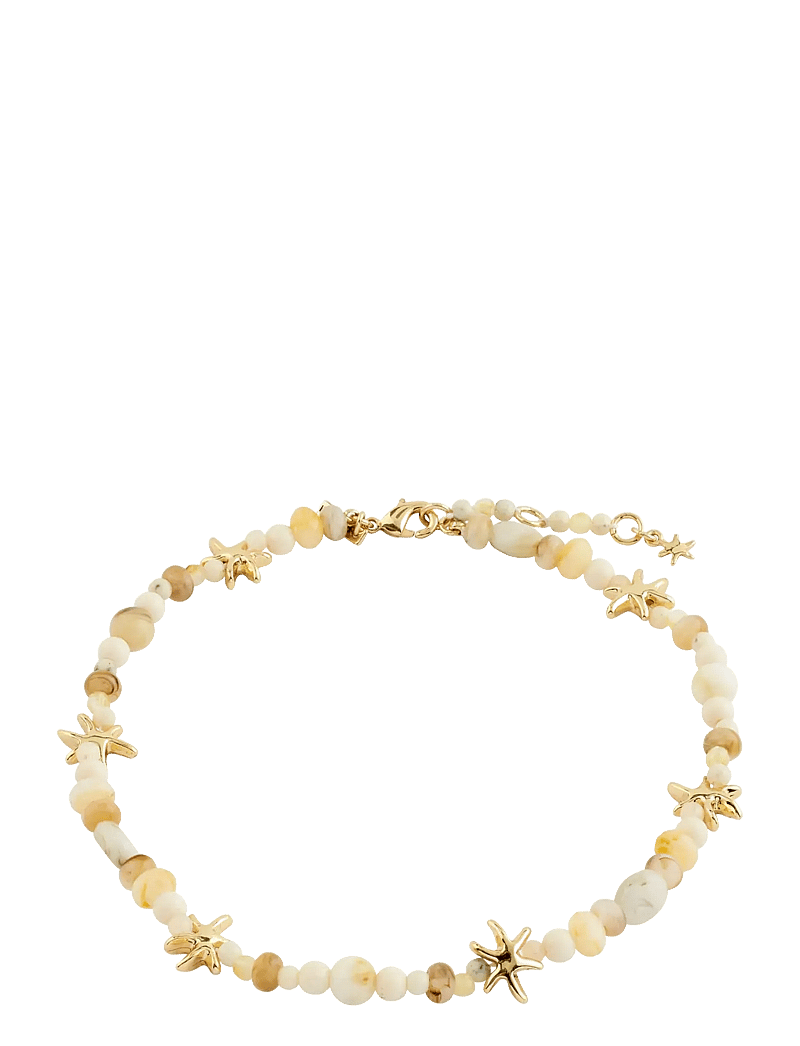 Pilgrim - PRISM ankle chain white/gold-plated - fotkedjor - gold plated - 1