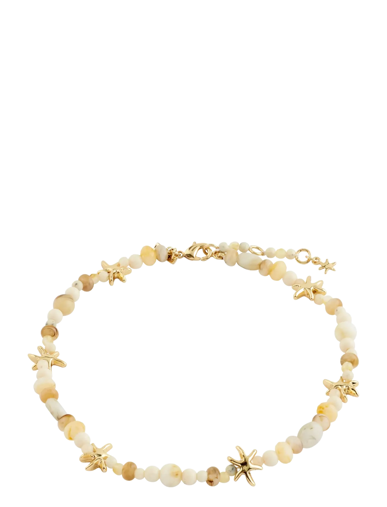 Pilgrim PRISM ankle chain white/gold-plated - Konfirmation - GOLD PLATED / gold