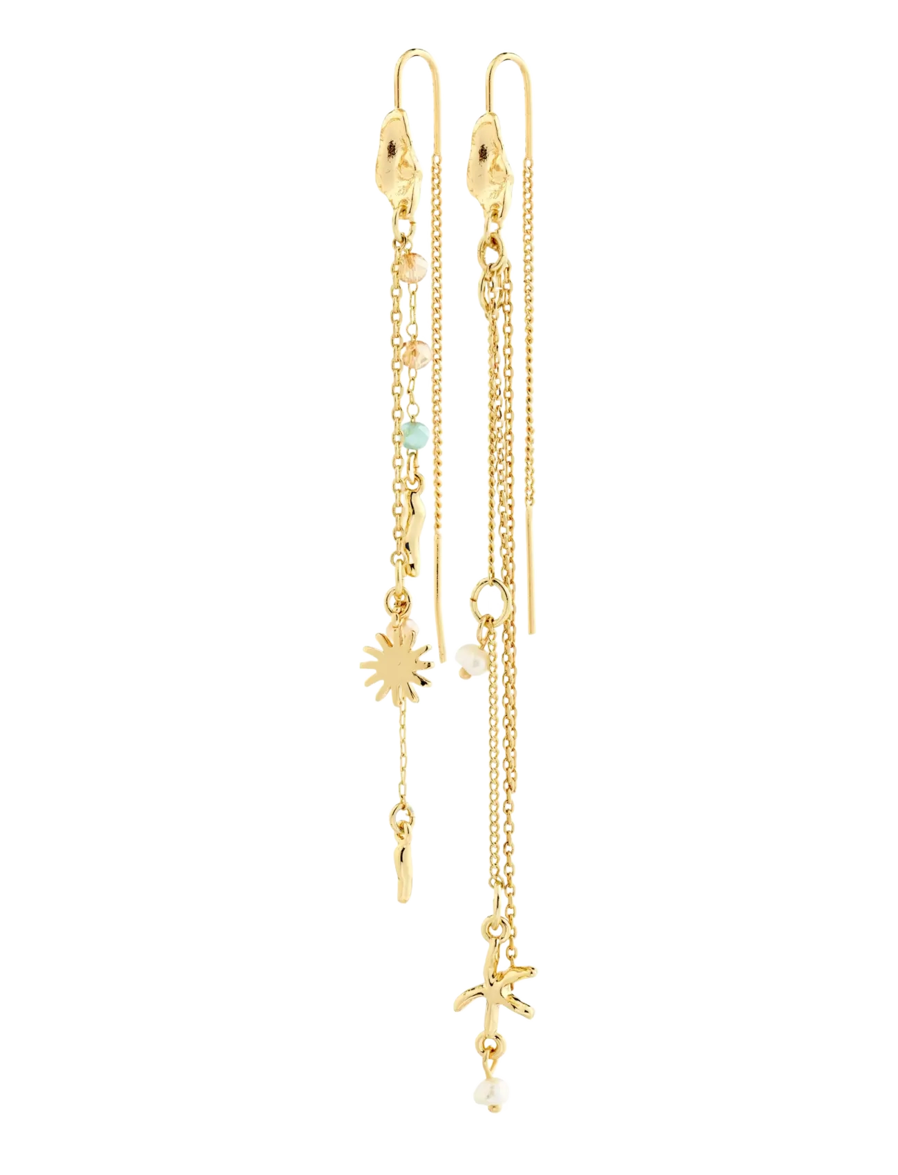 Pilgrim - PRISM earrings gold-plated - perleøredobber - gold plated - 1