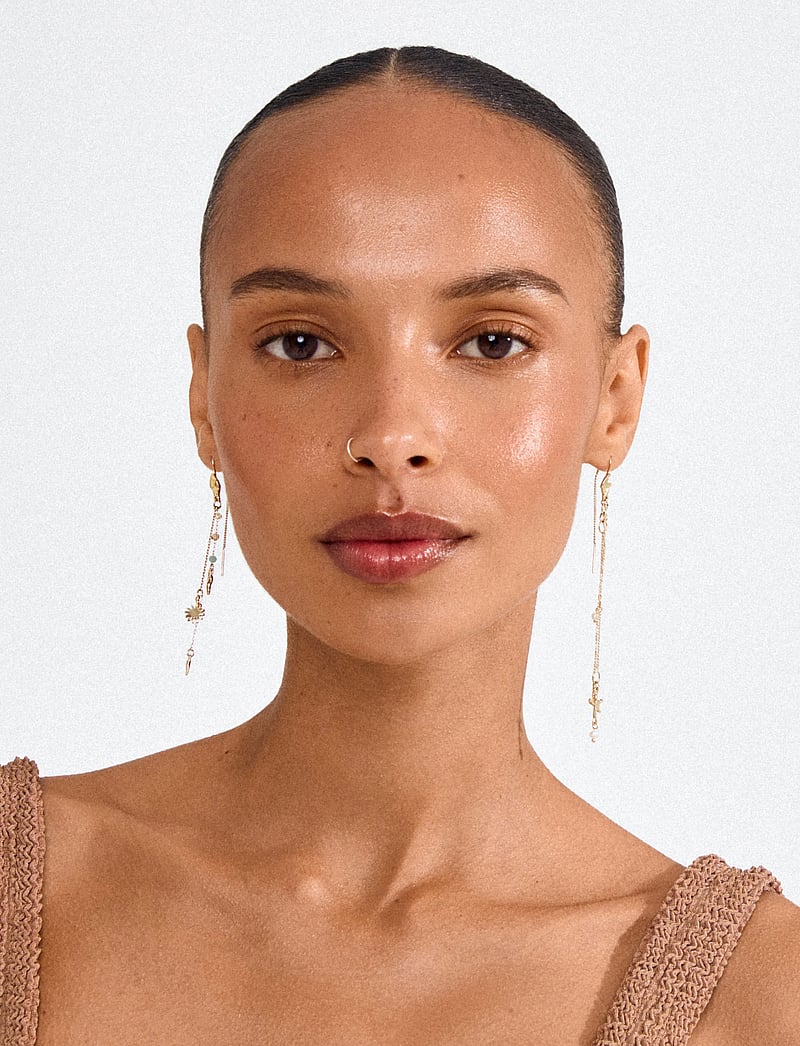 Pilgrim - PRISM earrings gold-plated - pearl earrings - gold plated - 0