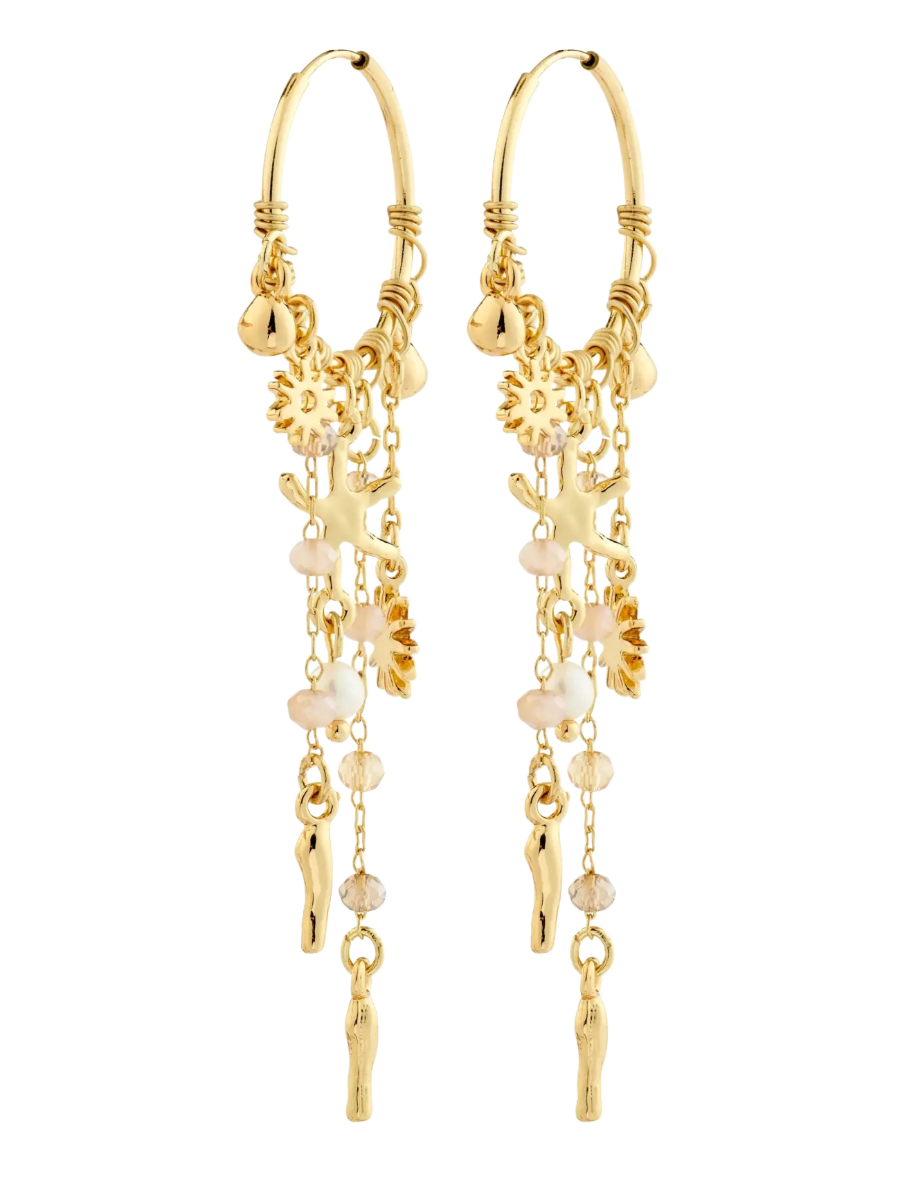 Pilgrim PRISM hoop earrings gold-plated - Ohrringe - GOLD PLATED / gold